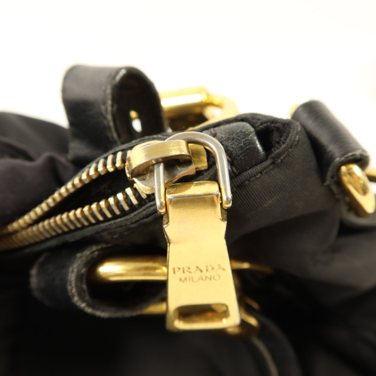 PRADA 尼龍2 Way Shoulder金扣手挽肩背兩用袋