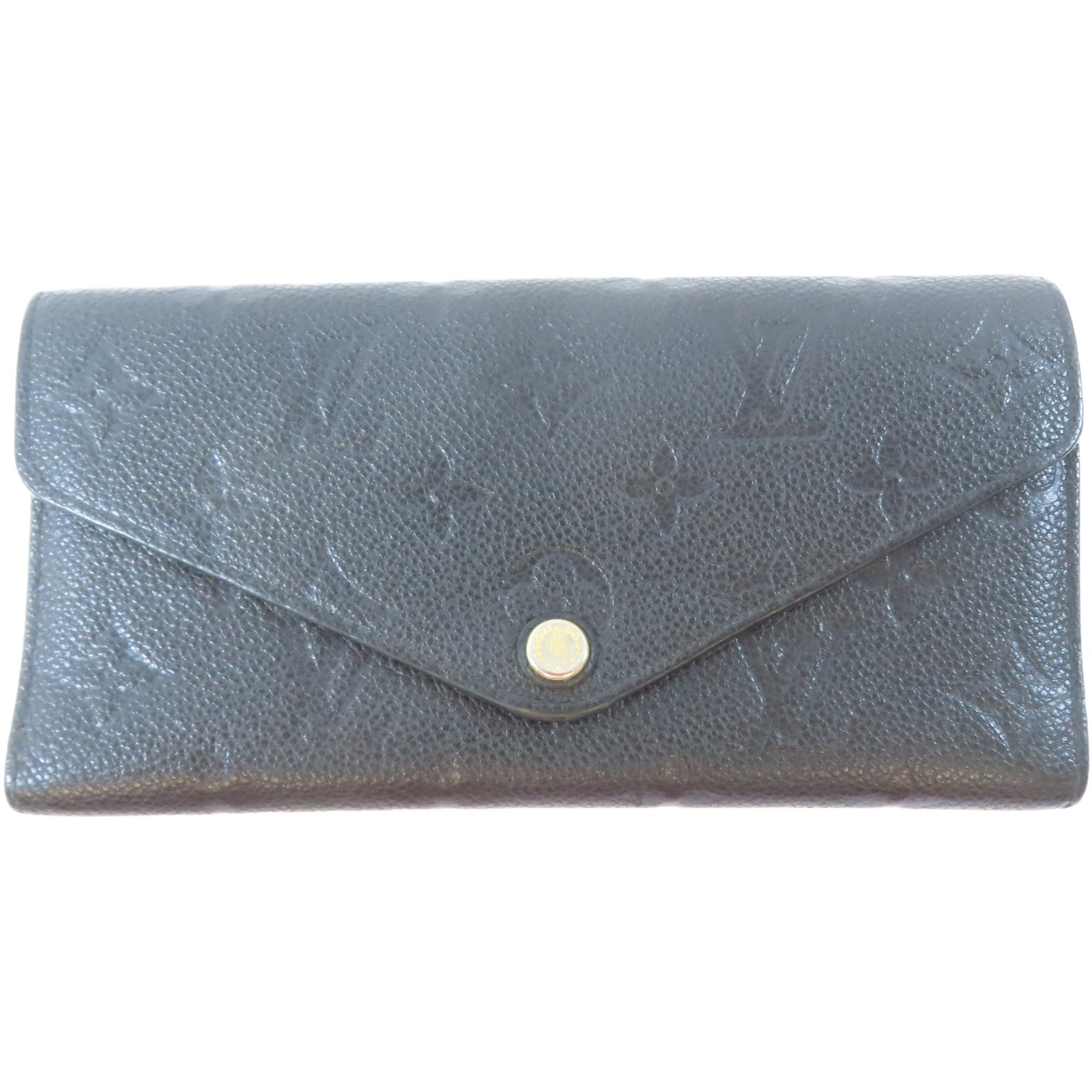 LOUIS VUITTON Monogram Empreinte Long Wallet金扣長錢包黑色