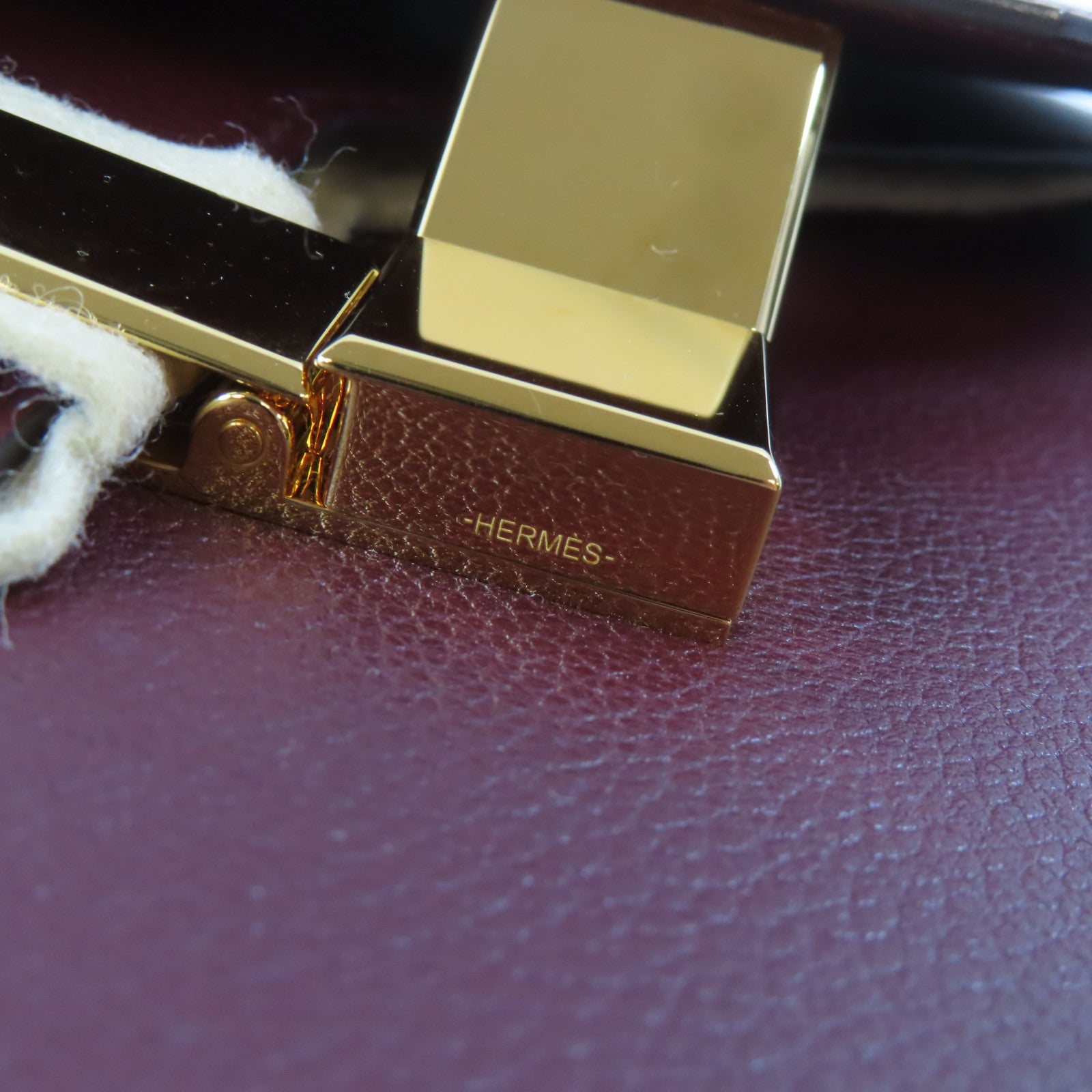 HERMES 【激減優惠】Evercolor皮革Pochette Fortunio金扣手拿包伯爾多色