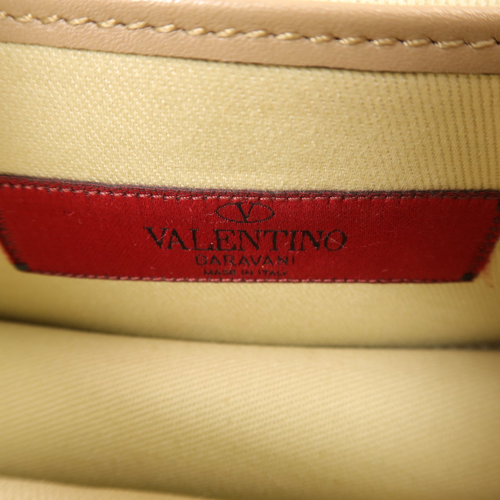 Valentino 牛皮皮革Rockstud Glam Lock Flap Bag鏈帶肩背袋
