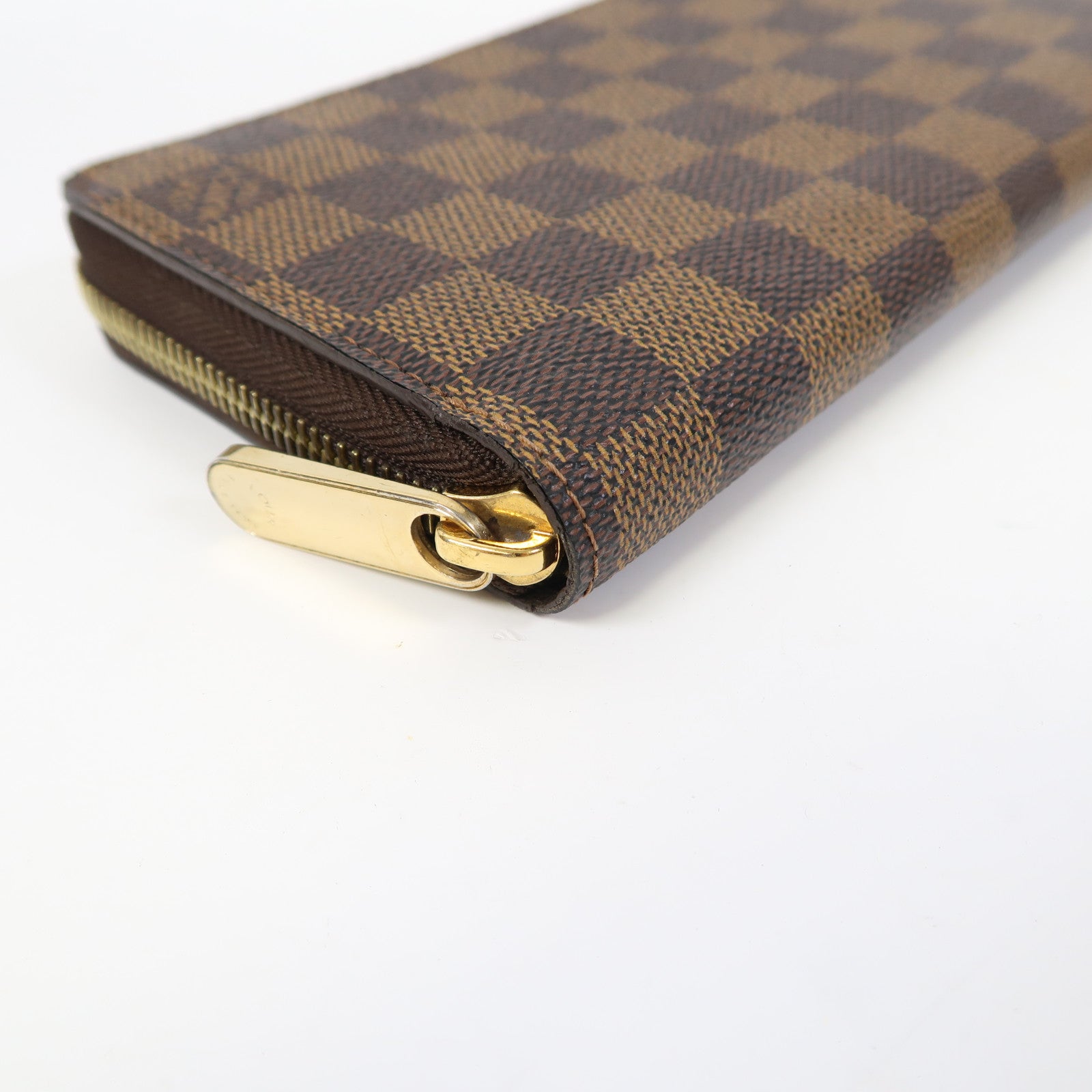 LOUIS VUITTON Damier Ebene Zippy Long Wallet金扣長錢包啡色