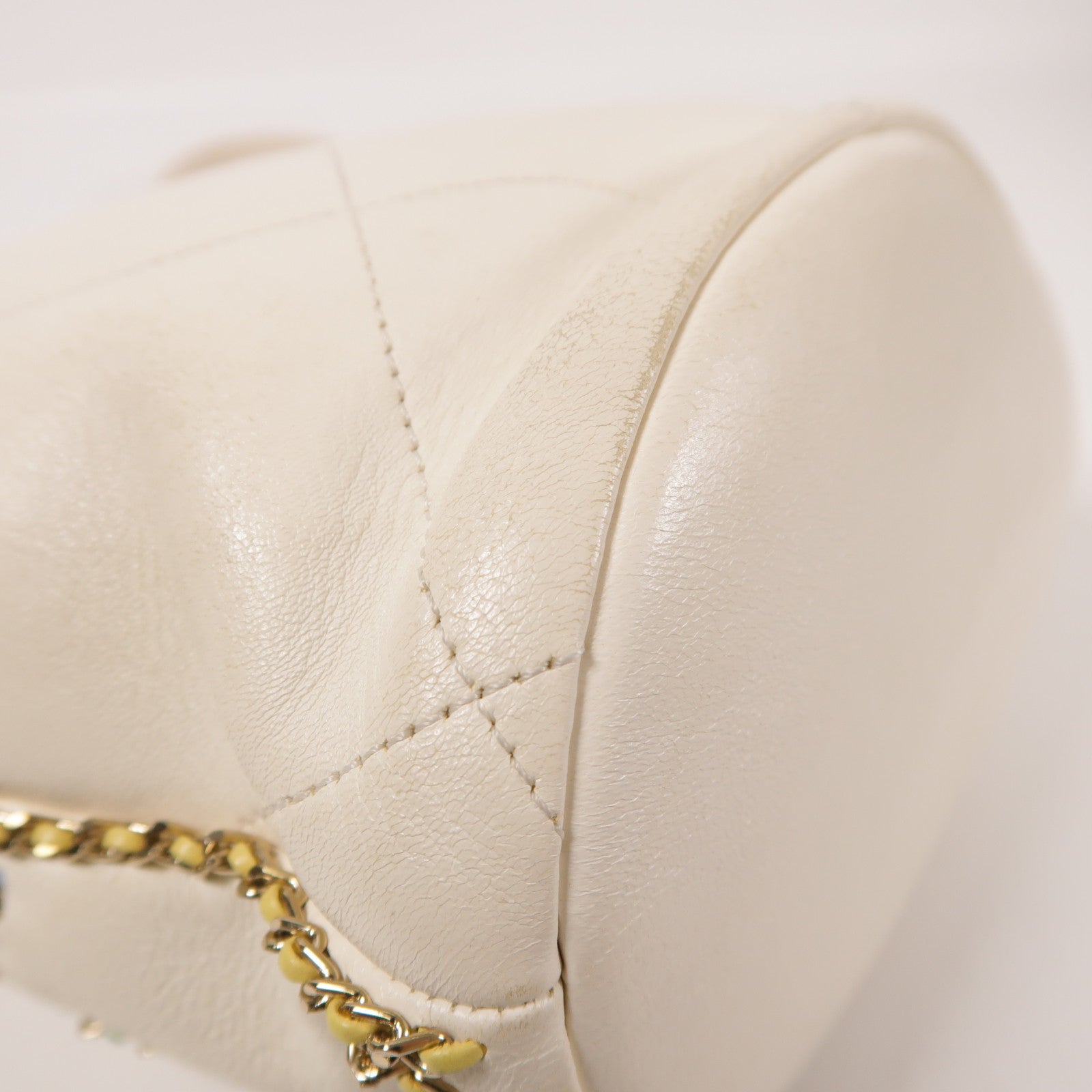 CHANEL 羊皮皮革Chain Shoulder金扣鏈帶肩背袋