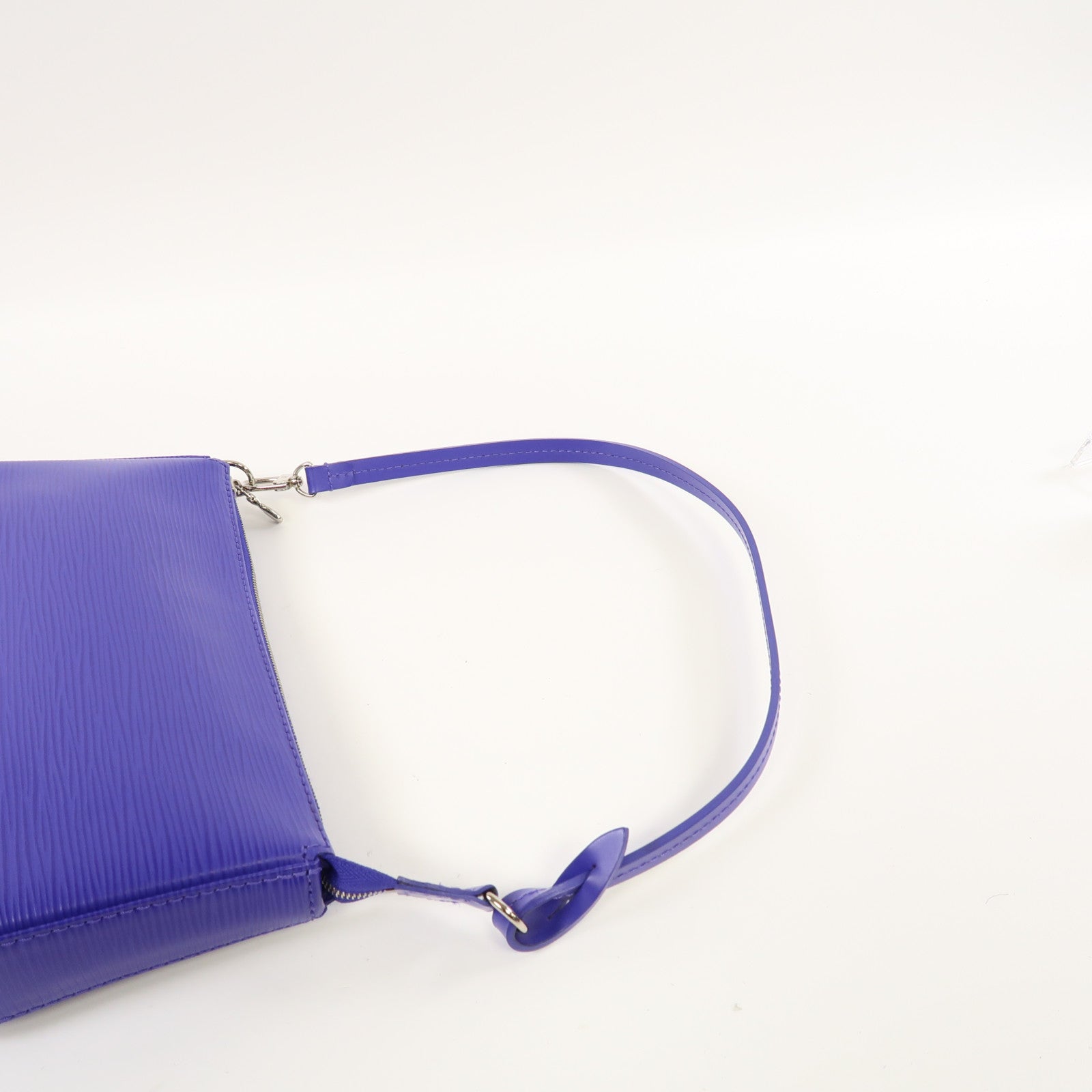 LOUIS VUITTON Epi Pochette Accessories銀扣肩背袋紫色