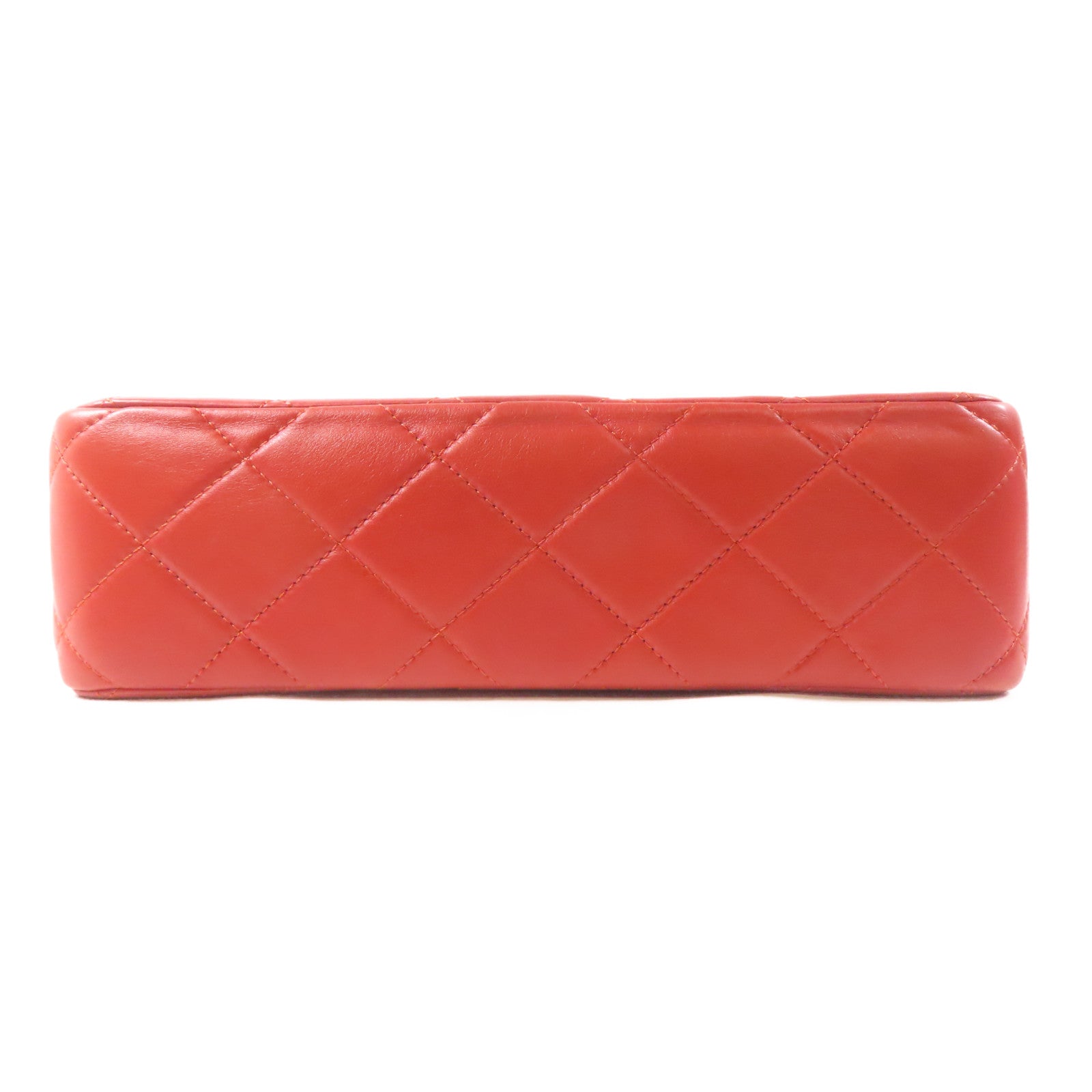 CHANEL 【激減優惠】菱格牛皮皮革Tote Bag銀扣鏈帶手挽袋紅色
