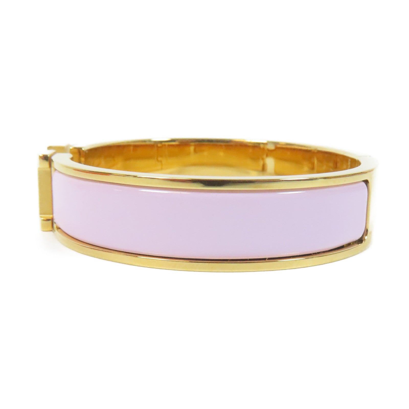 HERMES 金屬Clic H Bracelet手鐲粉紅色