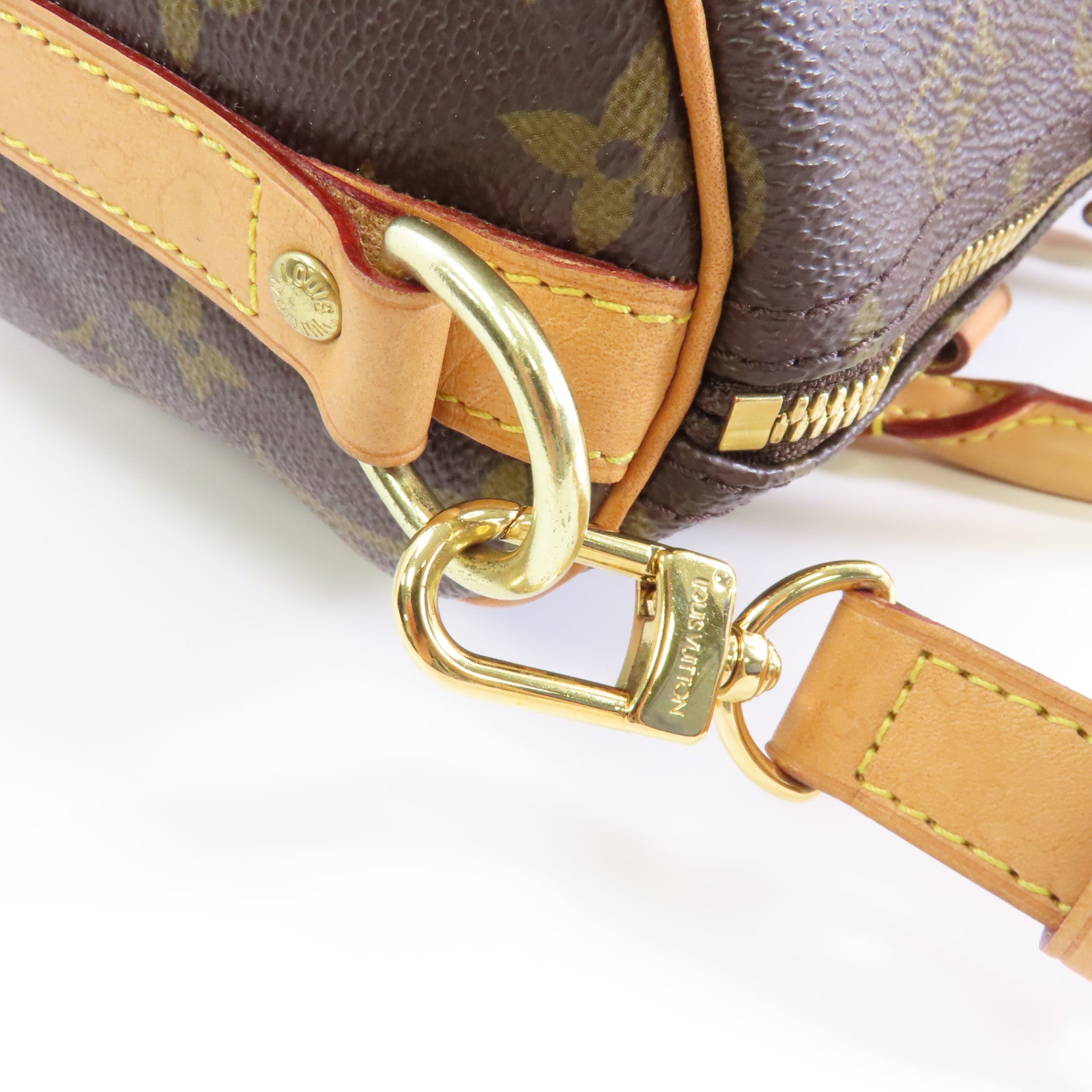 LOUIS VUITTON Monogram Speedy Bandouliere 30金扣手挽肩背兩用袋啡色