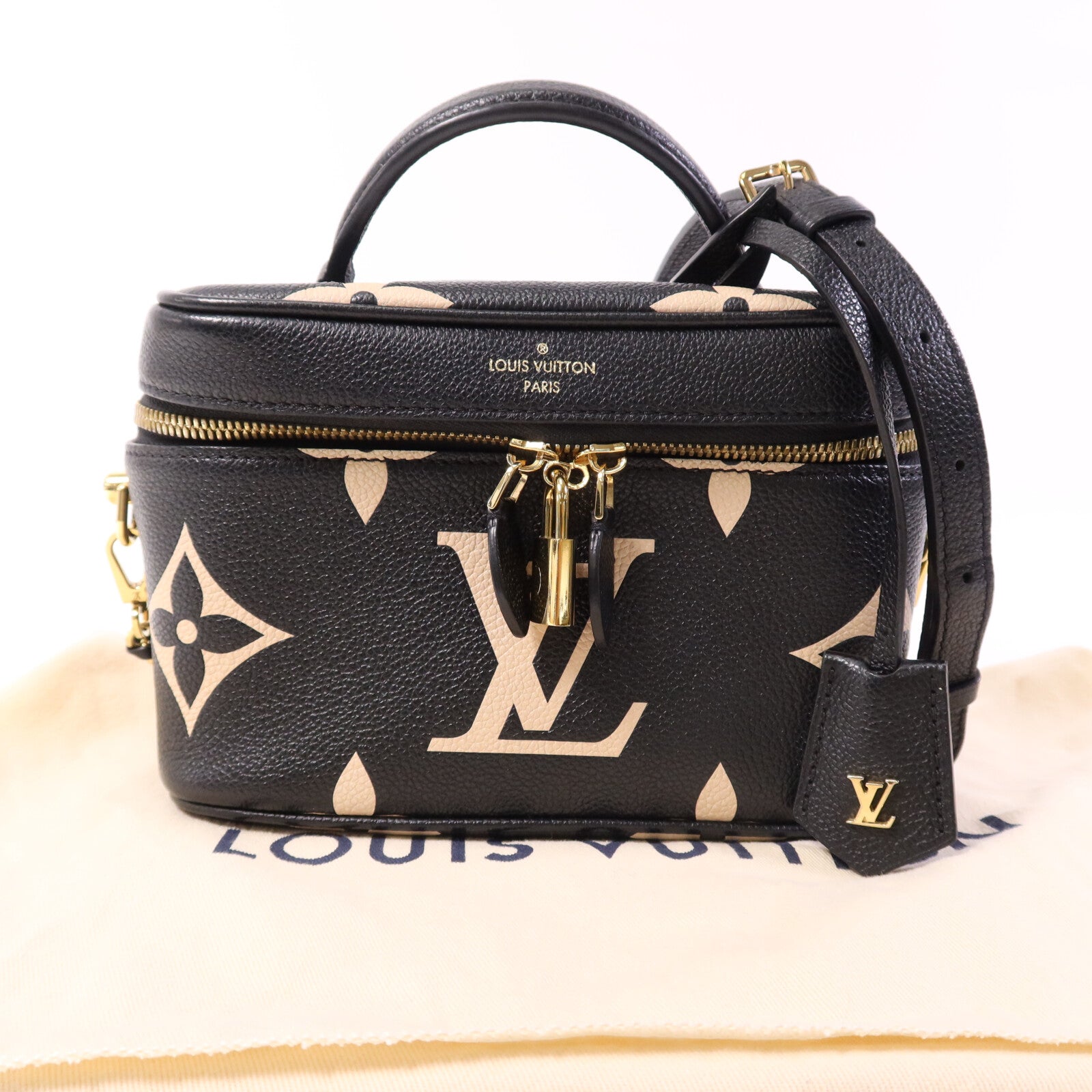 LOUIS VUITTON 【激減優惠】Monogram Empreinte Vanity PM金扣鏈帶手挽肩背兩用袋