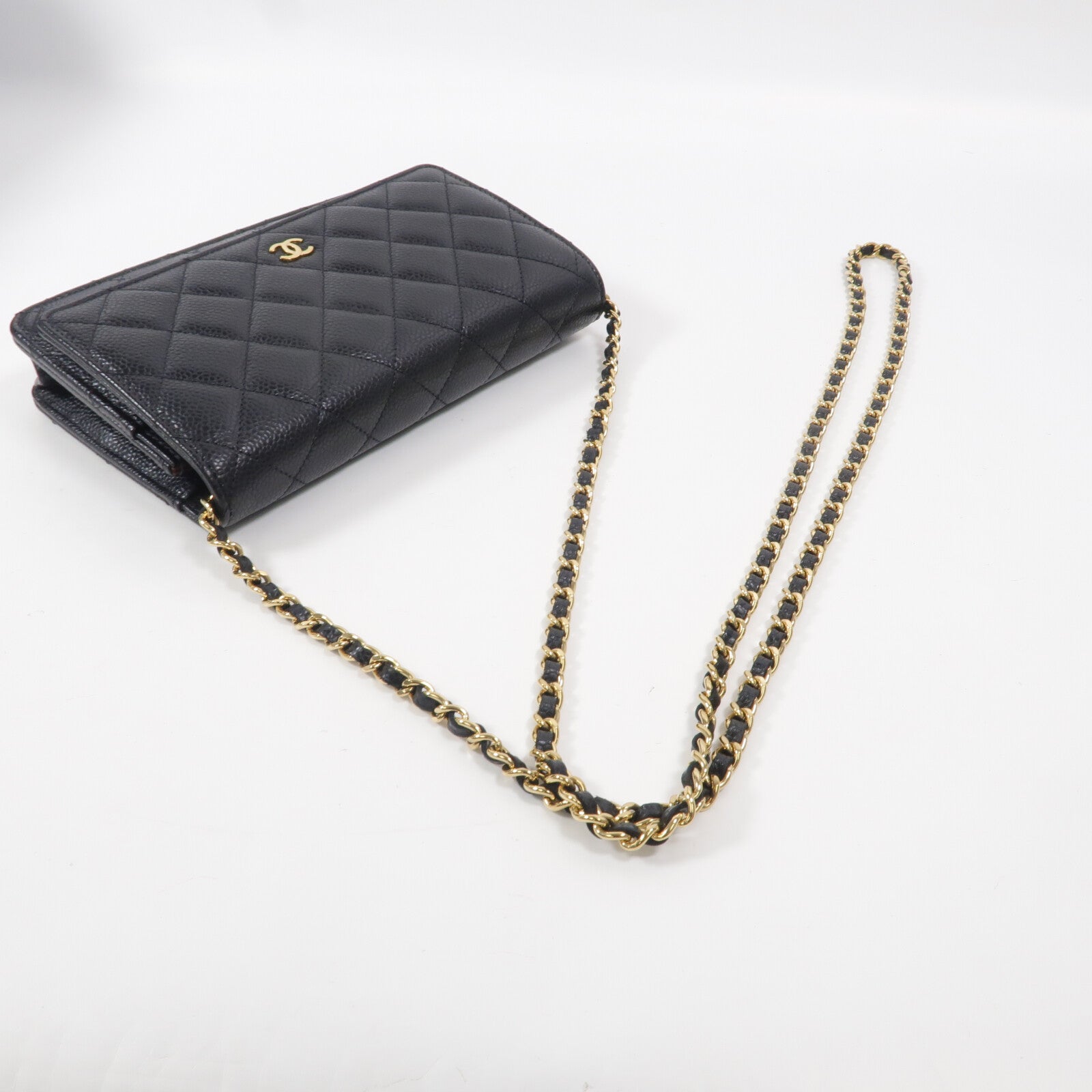 CHANEL 牛皮皮革WOC Wallet On Chain鏈帶肩背袋