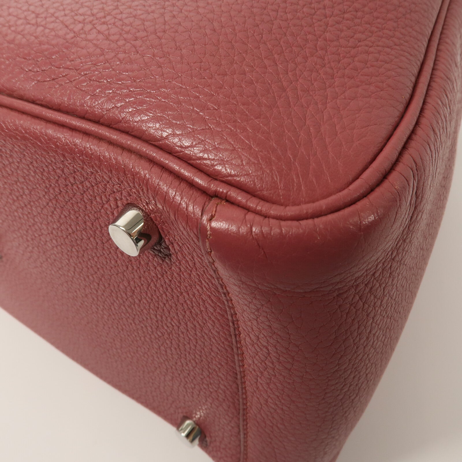 HERMES Clemence皮革Lindy 30手挽肩背兩用袋Rubis