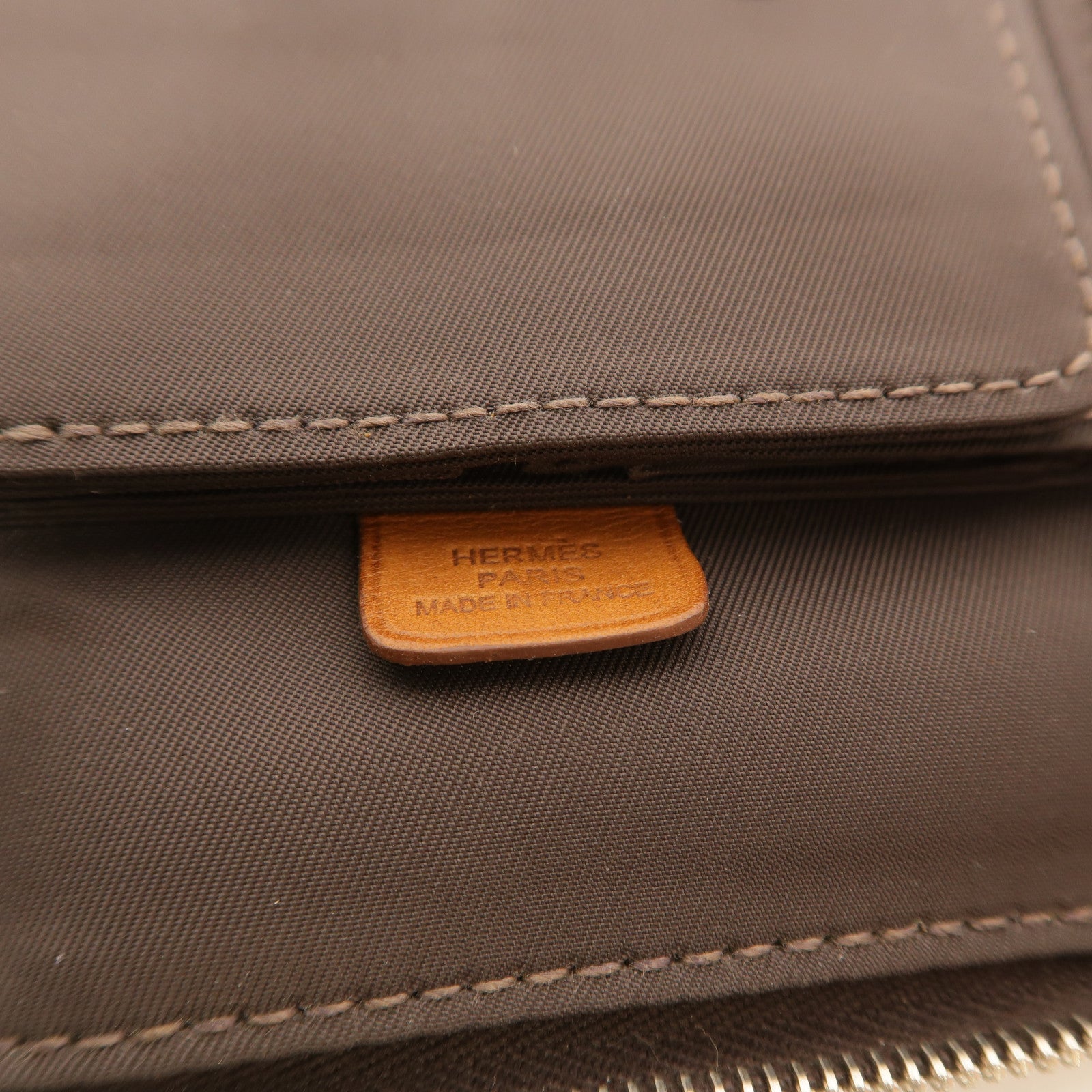 HERMES 帆布Steeple PM錢包Celeste/Ecorce