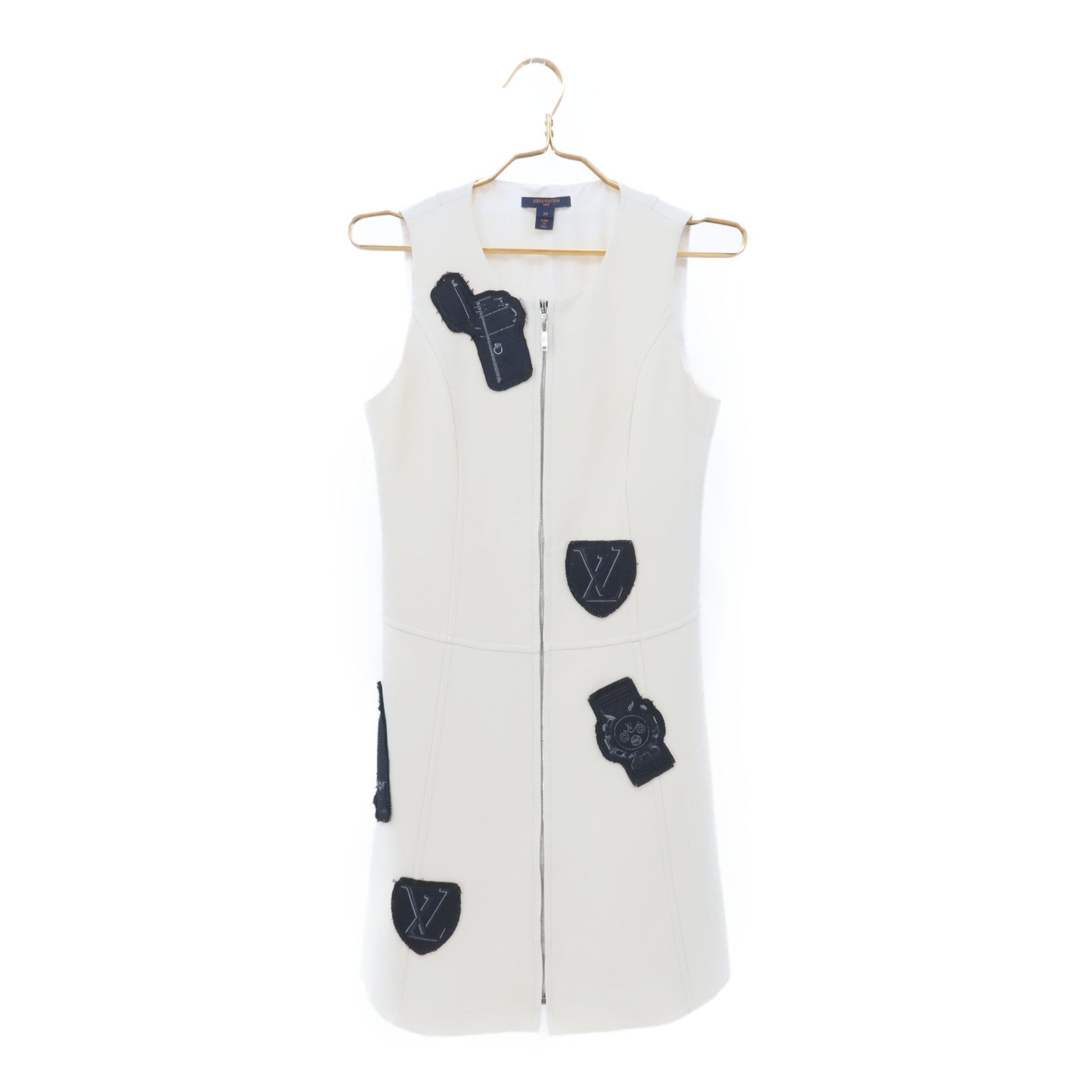 LOUIS VUITTON Wool/Silk Patchwork One Piece連身裙