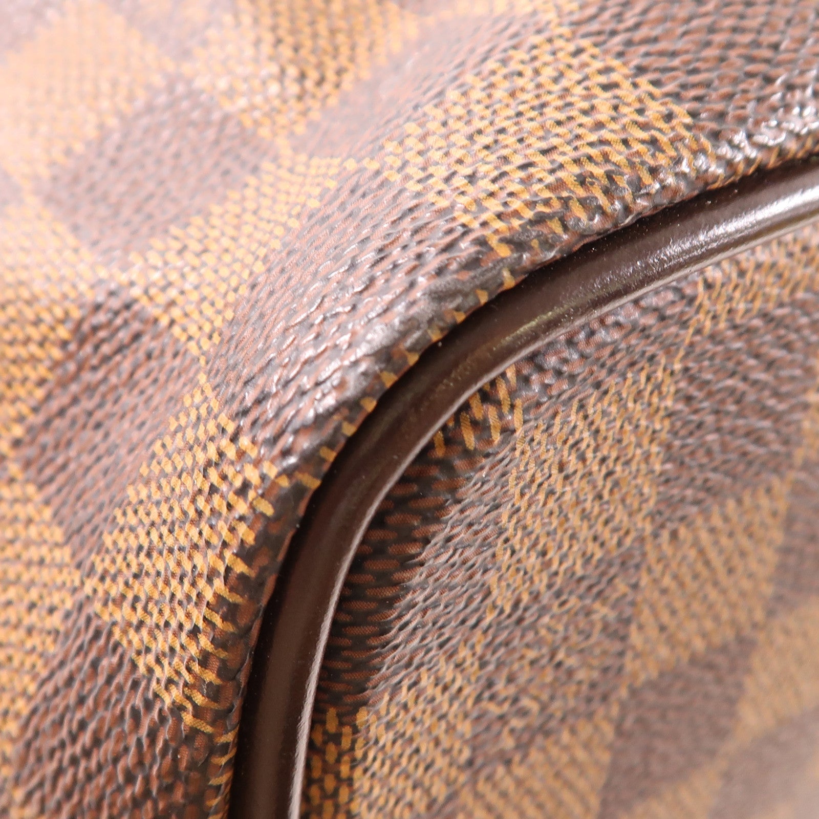LOUIS VUITTON Damier Greenwich PM金扣手挽袋