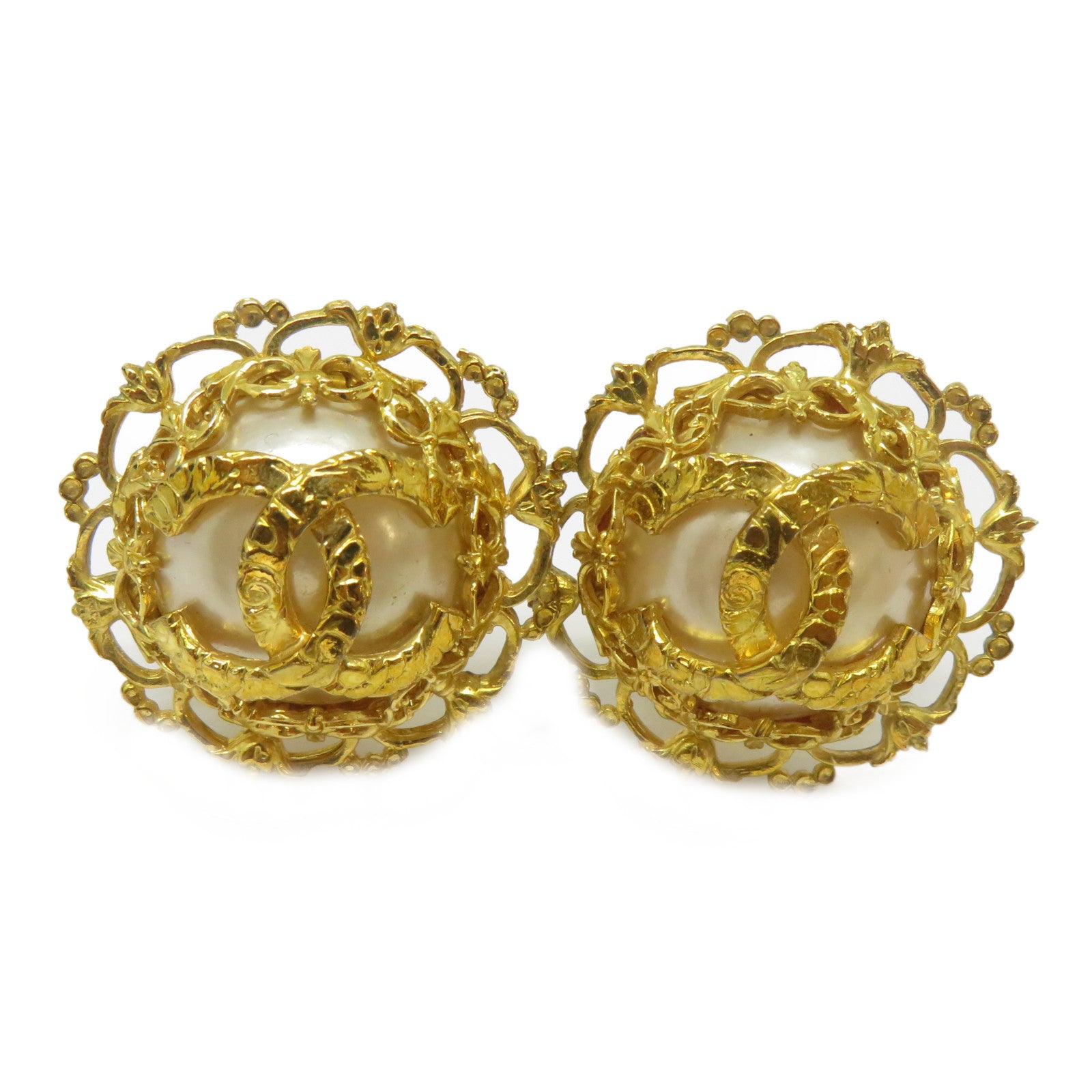 CHANEL 金屬Earrings耳環金色