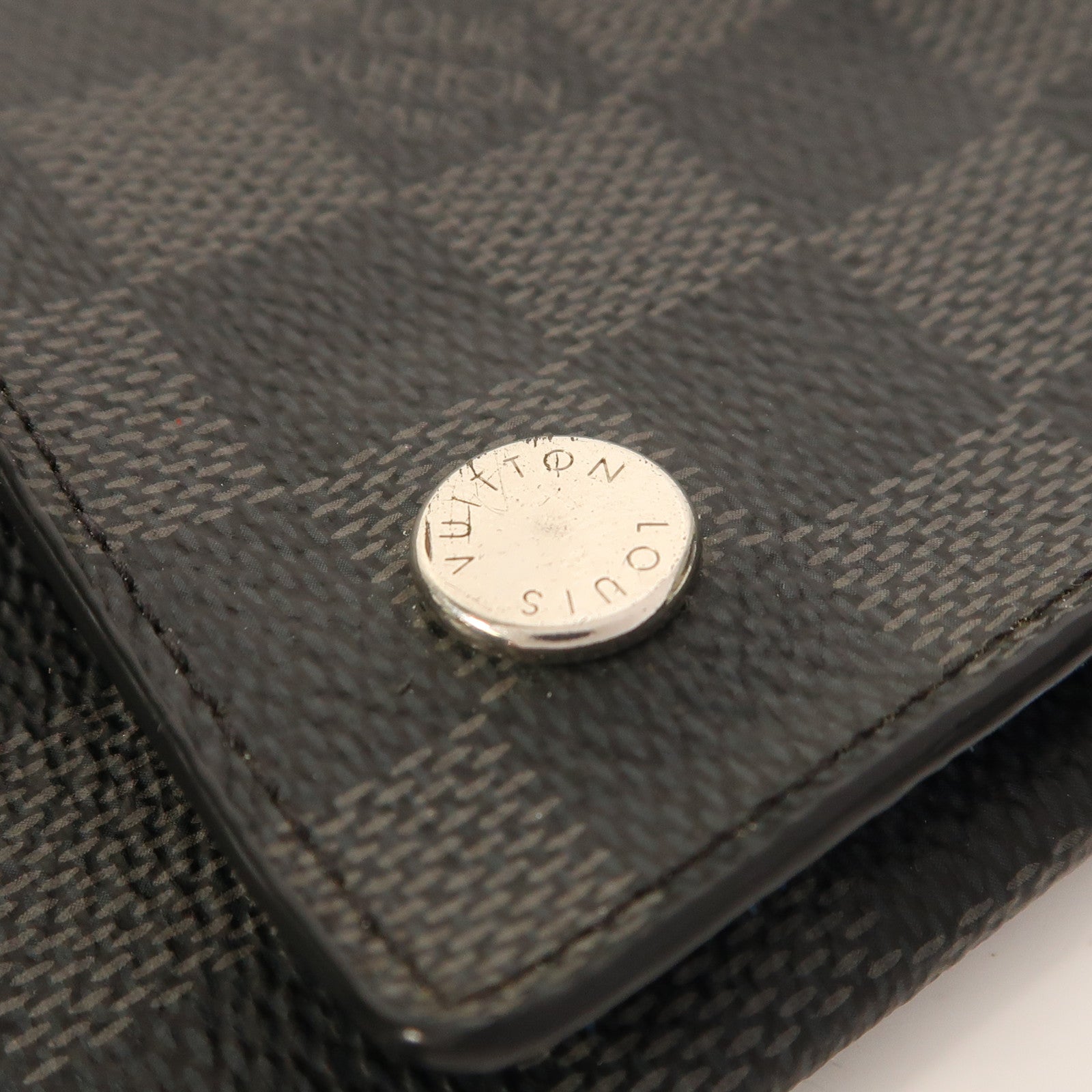 LOUIS VUITTON 【激減優惠】Damier Graphite Alpha Triple銀扣手拿包