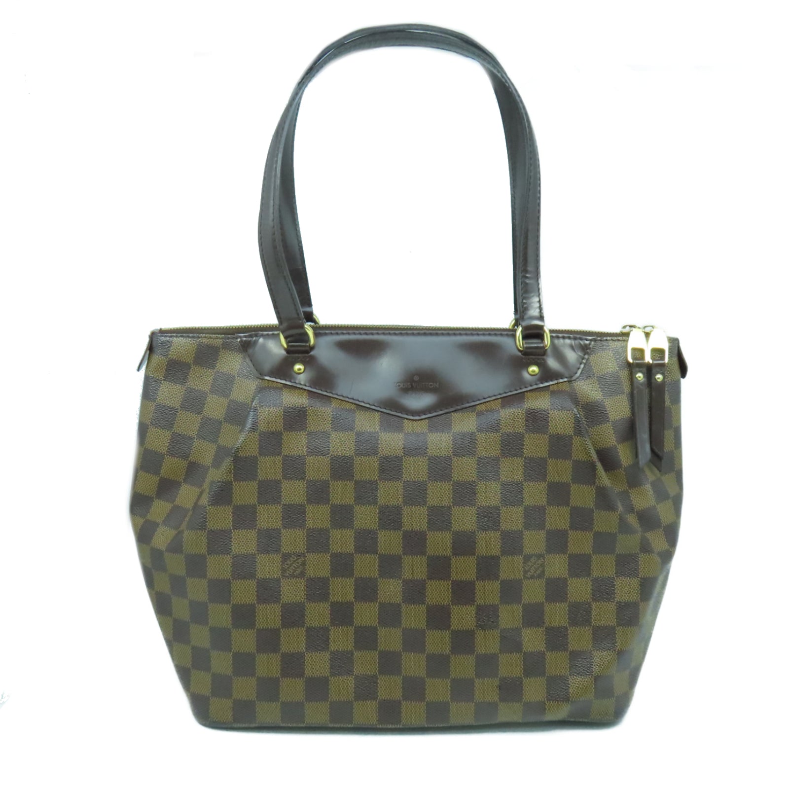 LOUIS VUITTON 【清倉大減價】Damier Ebene Westminster GM金扣肩背袋啡色