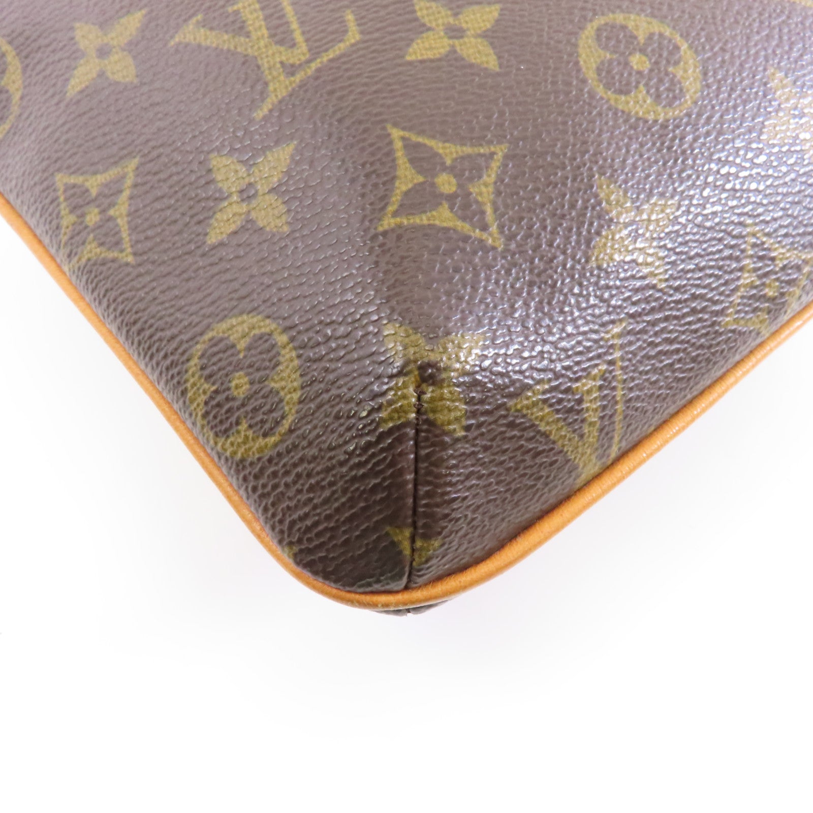 LOUIS VUITTON Monogram Particion金扣手拿包啡色