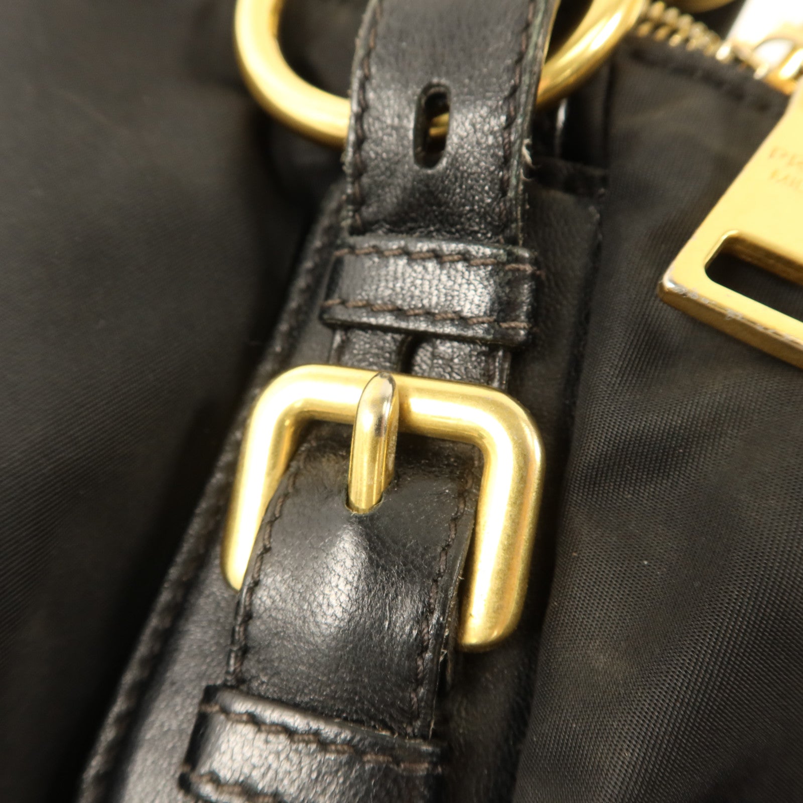 PRADA 尼龍2 Way Shoulder金扣手挽肩背兩用袋
