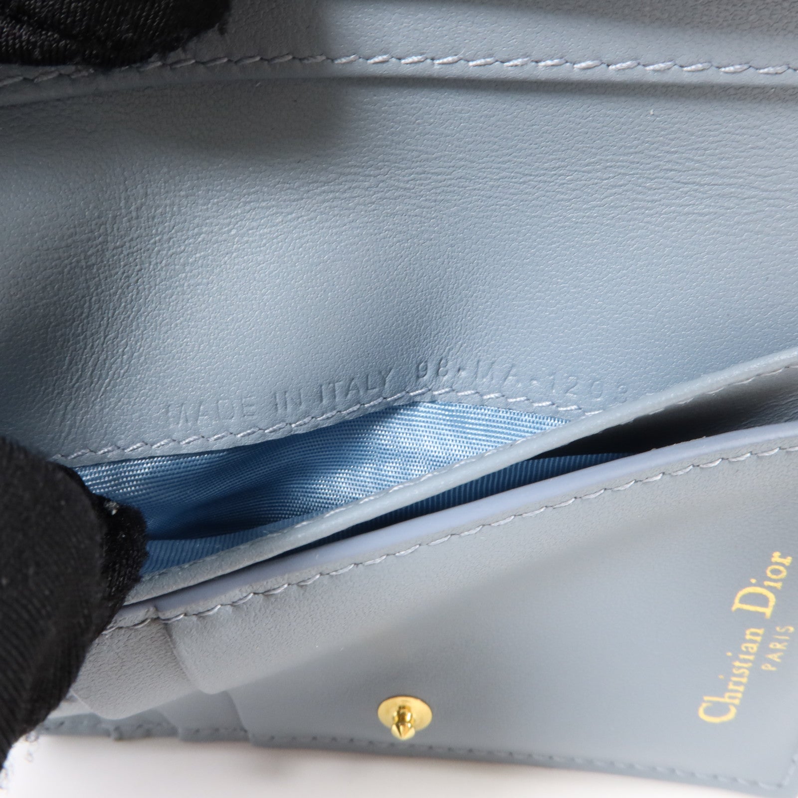 Dior 牛皮皮革Caro Dahlia Wallet金扣錢包