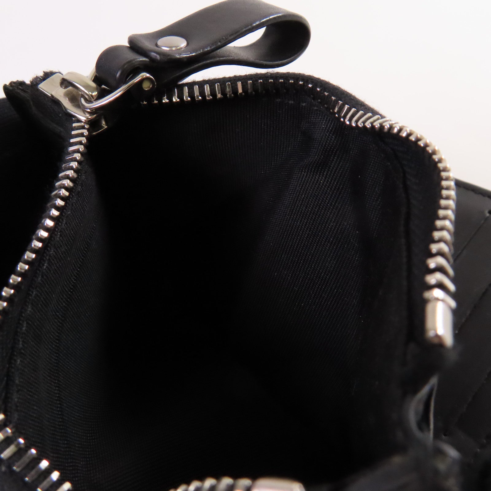 Valentino 牛皮皮革VLTN Small Wallet銀扣短錢包黑色