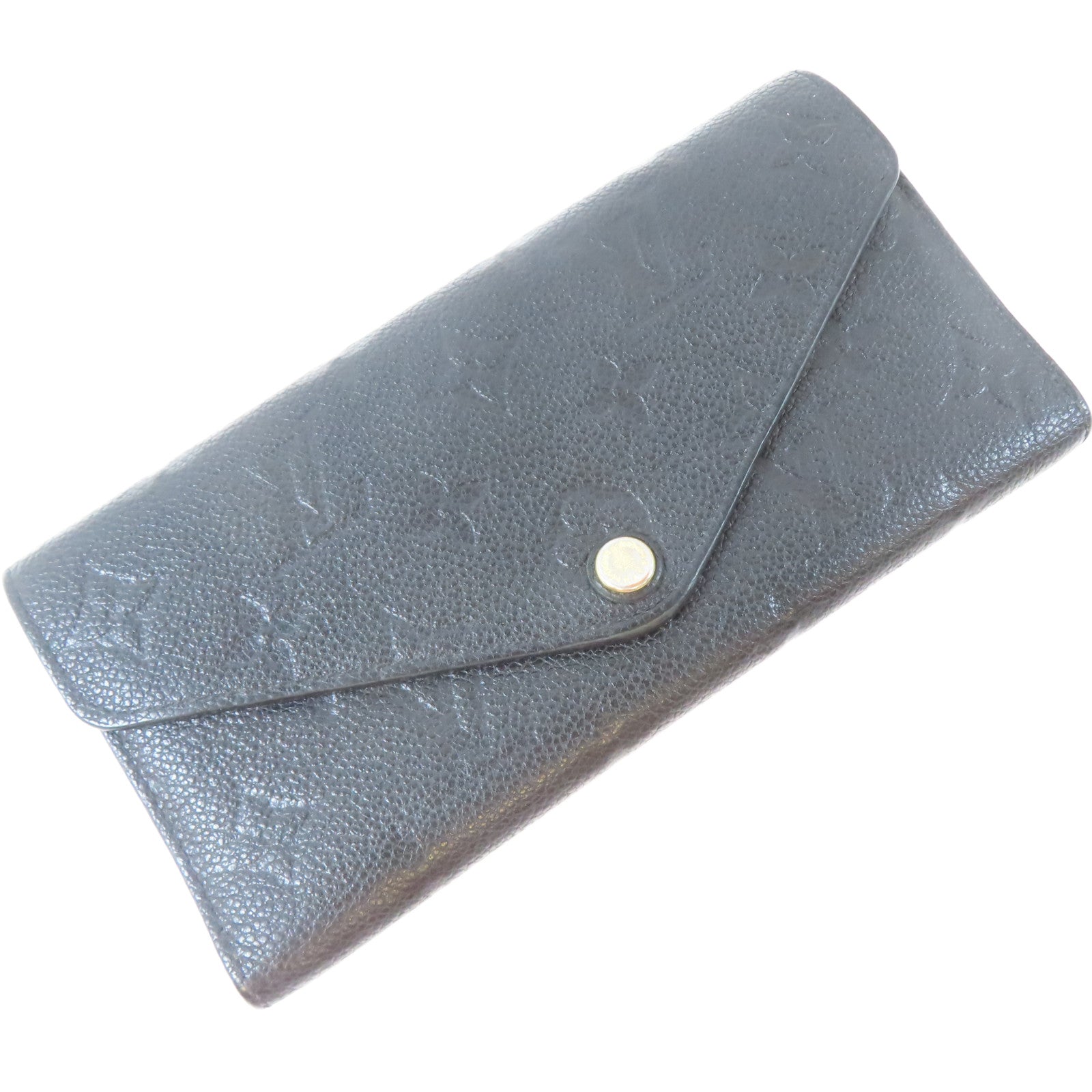 LOUIS VUITTON Monogram Empreinte Long Wallet金扣長錢包黑色