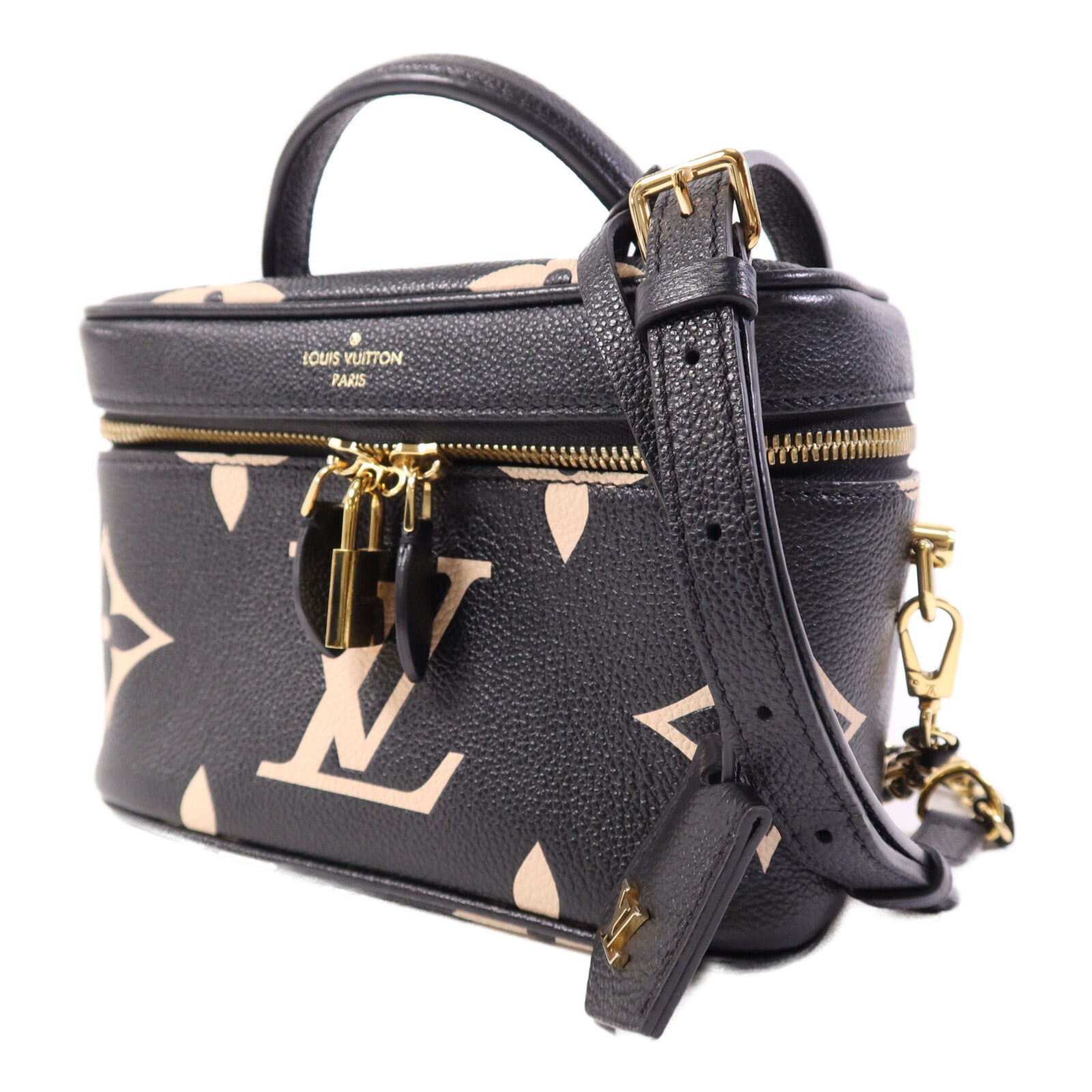 LOUIS VUITTON 【激減優惠】Monogram Empreinte Vanity PM金扣鏈帶手挽肩背兩用袋