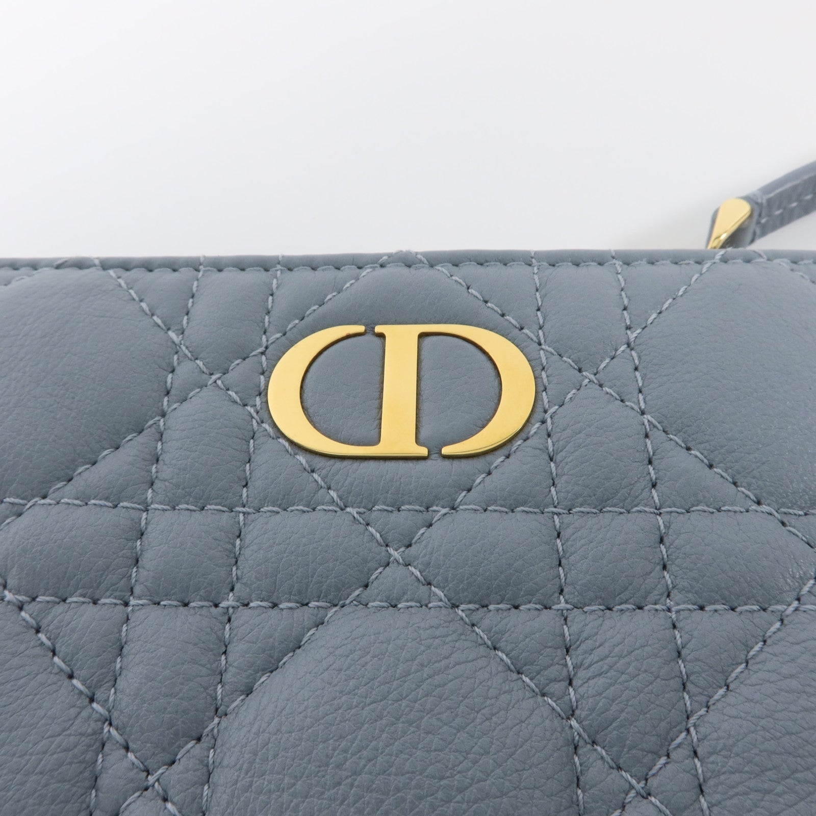 Dior 牛皮皮革Caro Dahlia Wallet金扣錢包