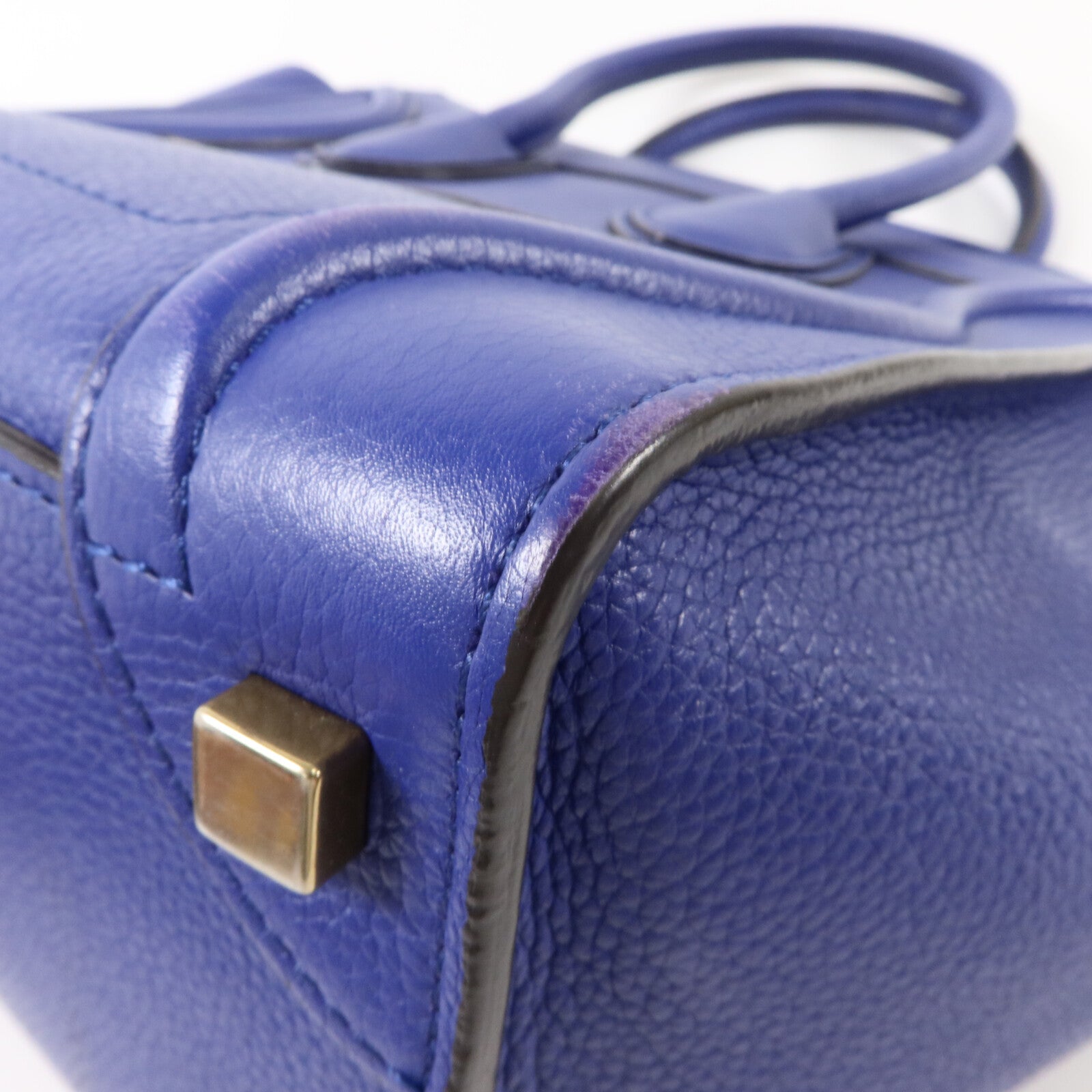 CELINE 牛皮皮革Micro Luggage手挽袋