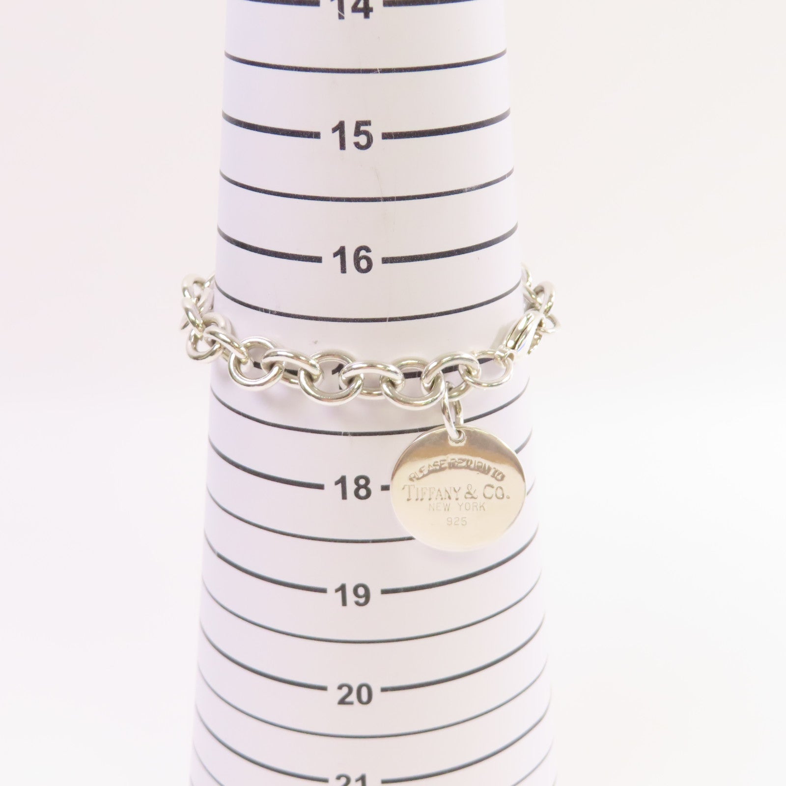 TIFFANY＆CO 925純銀Return to Tiffany Round Tag Bracelet手鏈