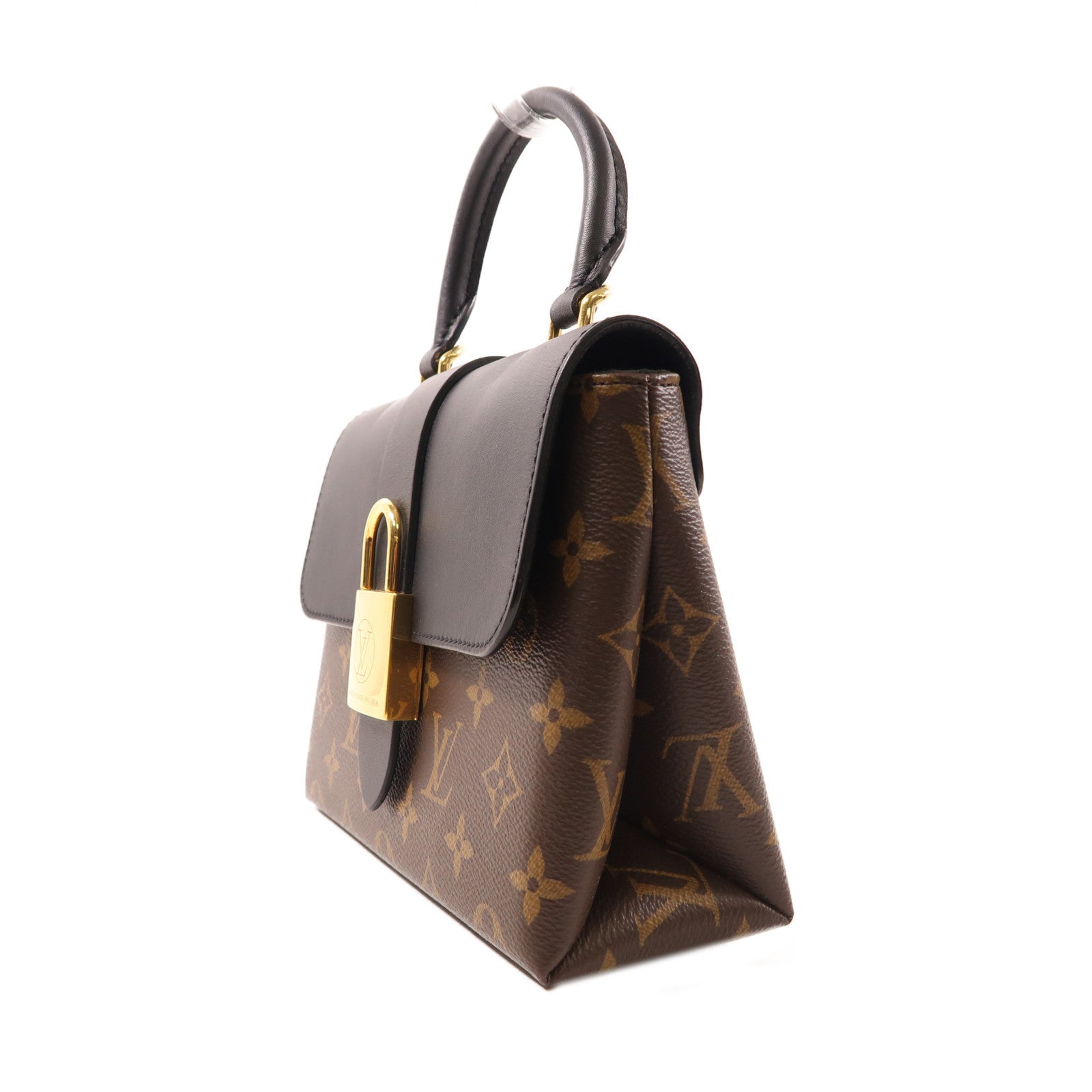 LOUIS VUITTON Monogram Locky BB金扣手挽肩背兩用袋棕色