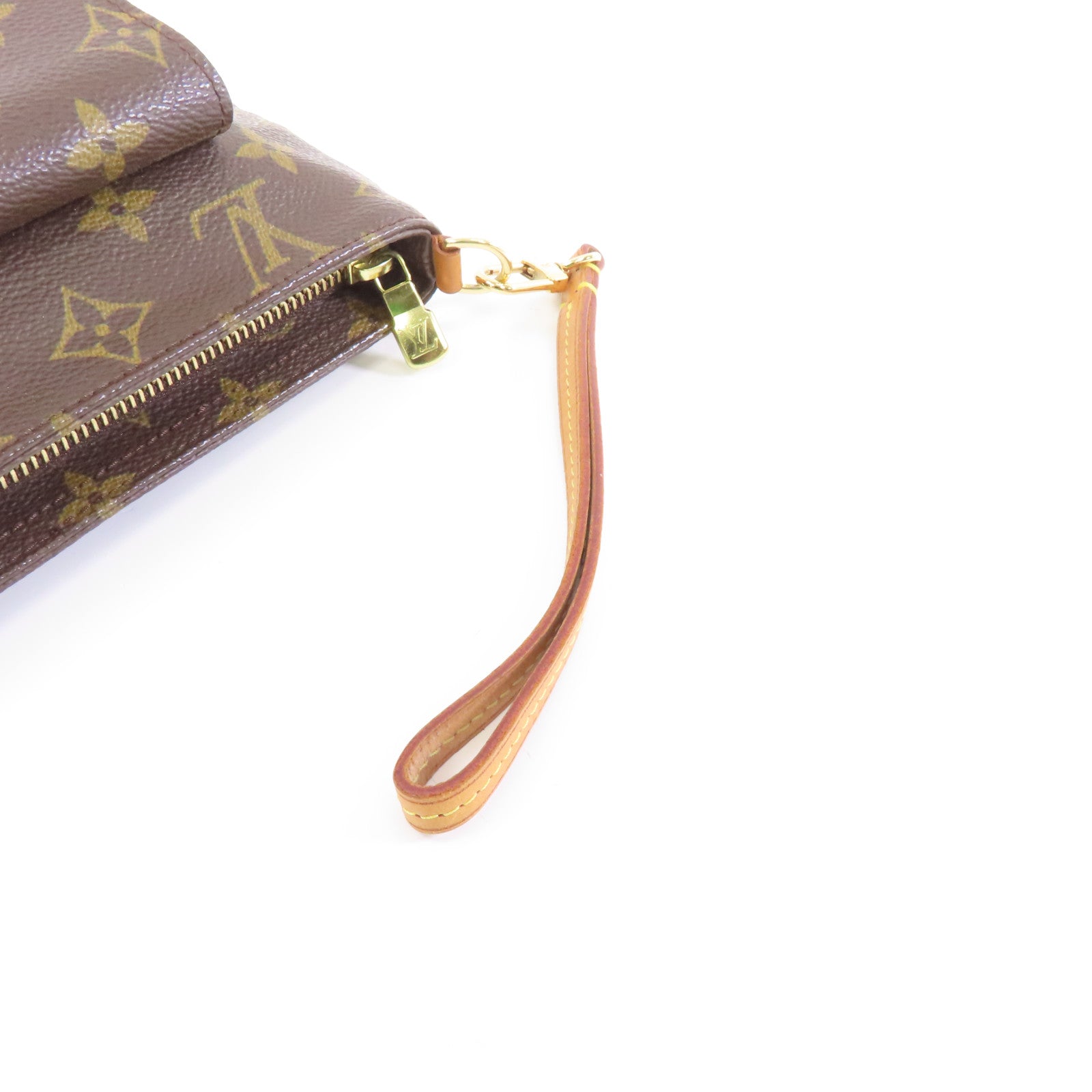 LOUIS VUITTON Monogram Particion金扣手拿包啡色