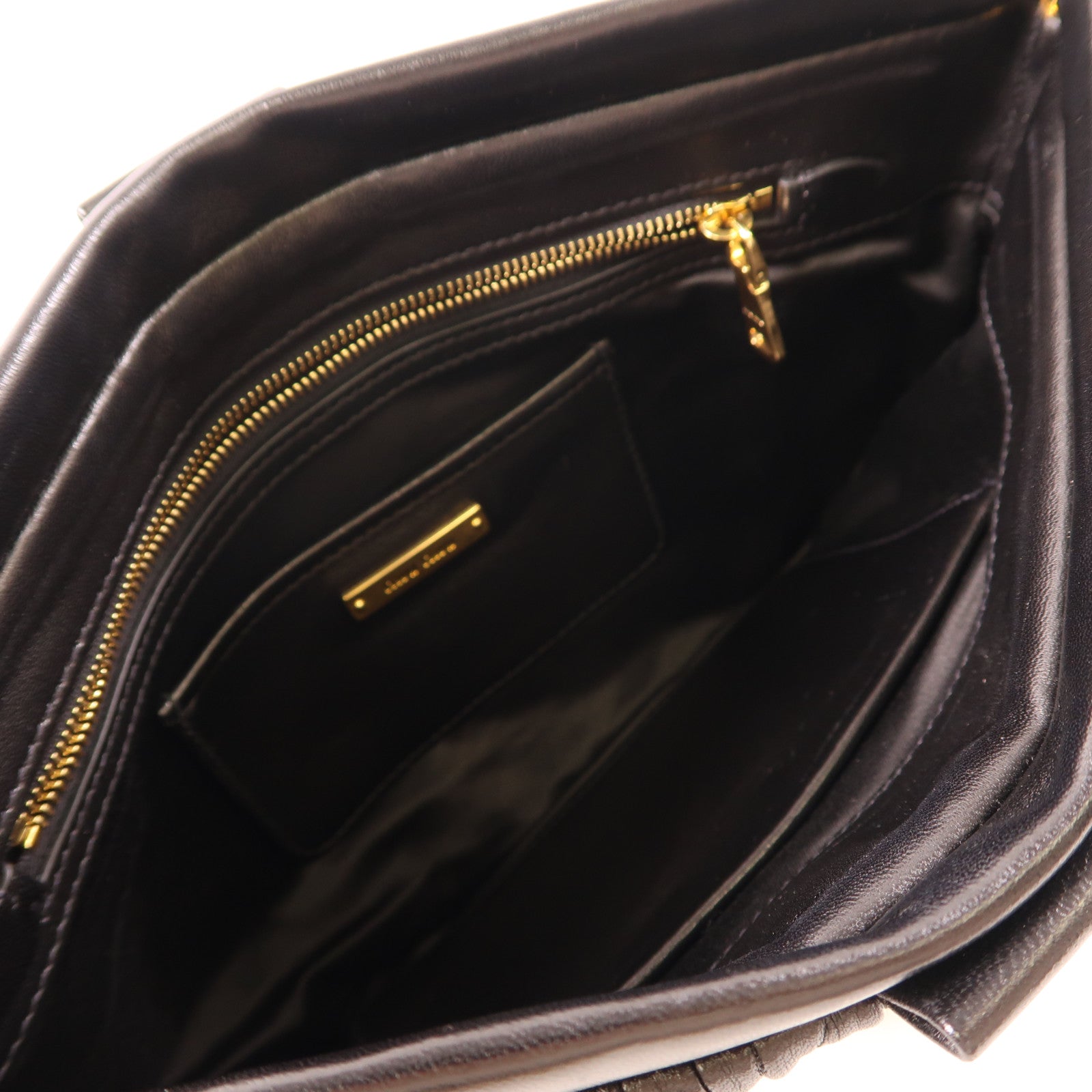 Miu Miu 羊皮皮革2 Way Shoulder金扣手拿包/肩背兩用袋