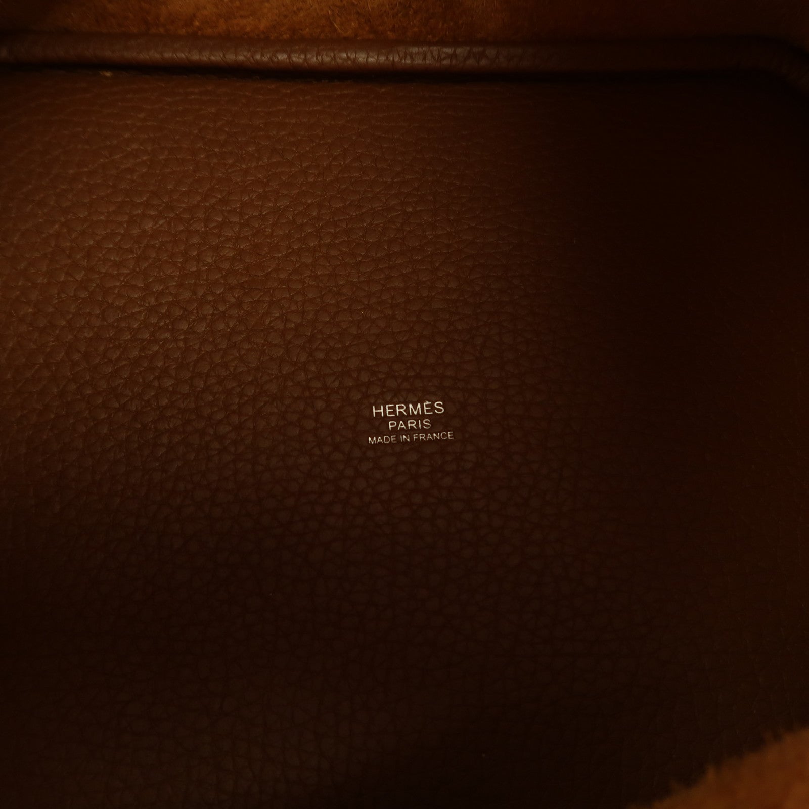 HERMES Clemence皮革Picotin MM銀扣手挽袋Gold