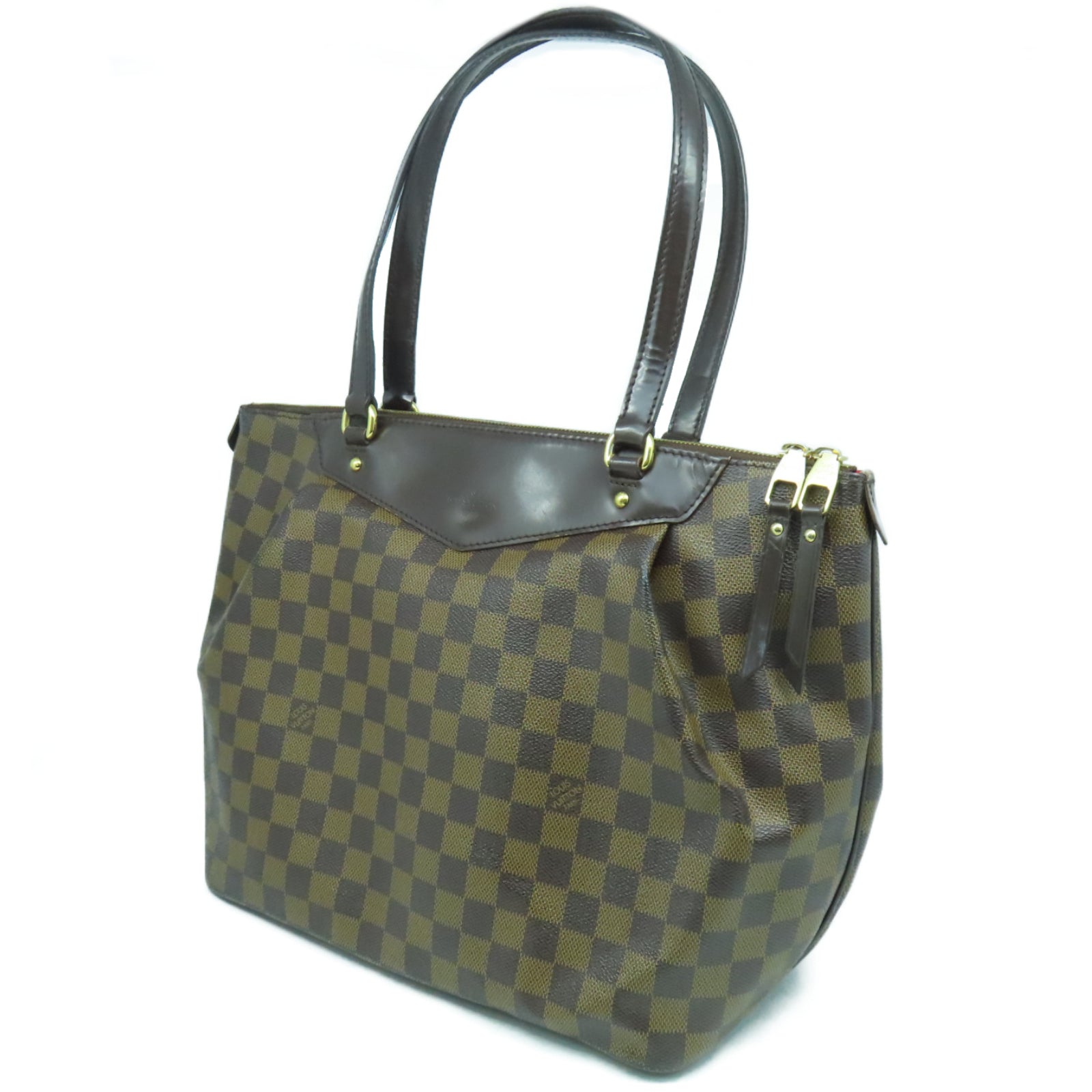 LOUIS VUITTON 【清倉大減價】Damier Ebene Westminster GM金扣肩背袋啡色