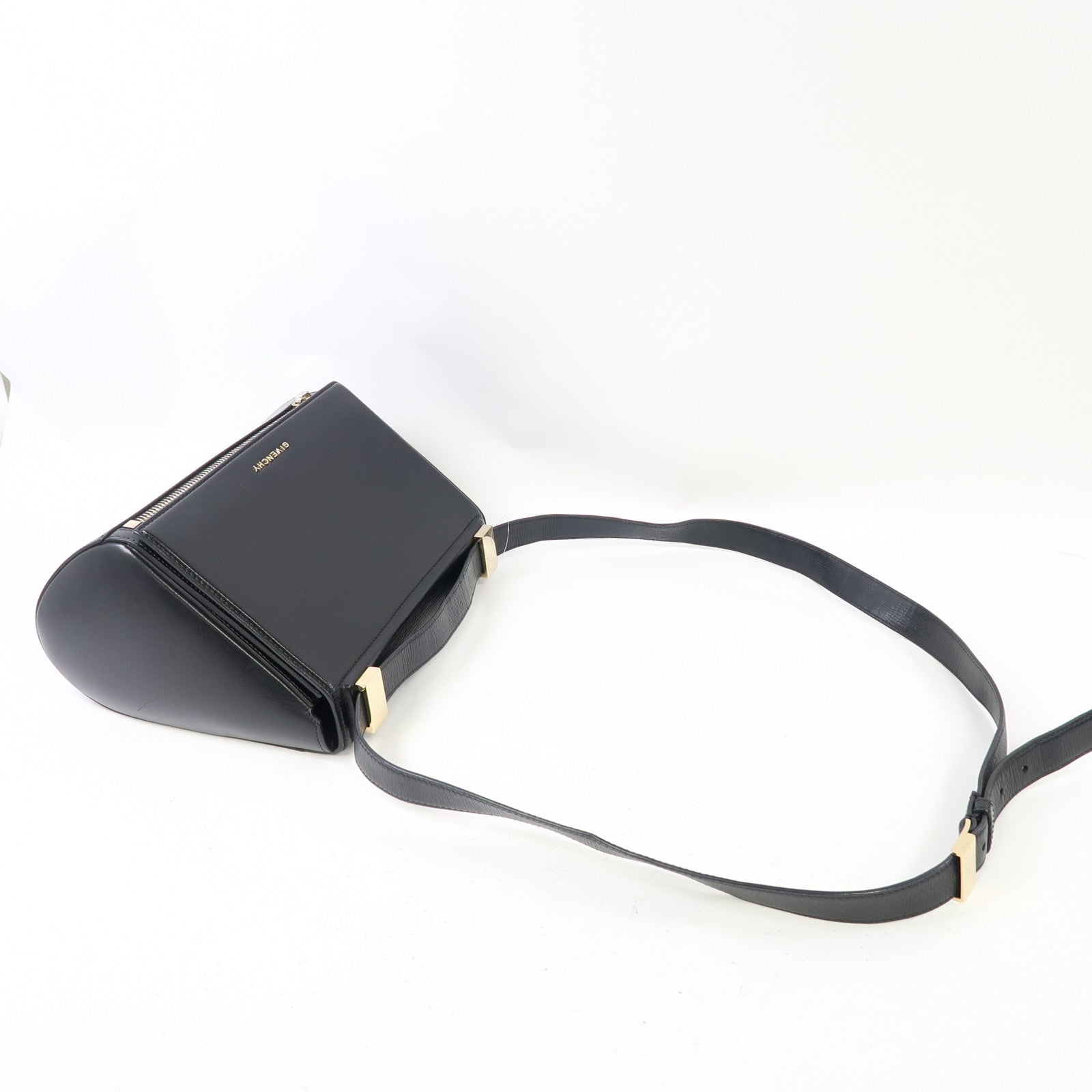 GIVENCHY 牛皮皮革Pandora Box金扣肩背袋黑色