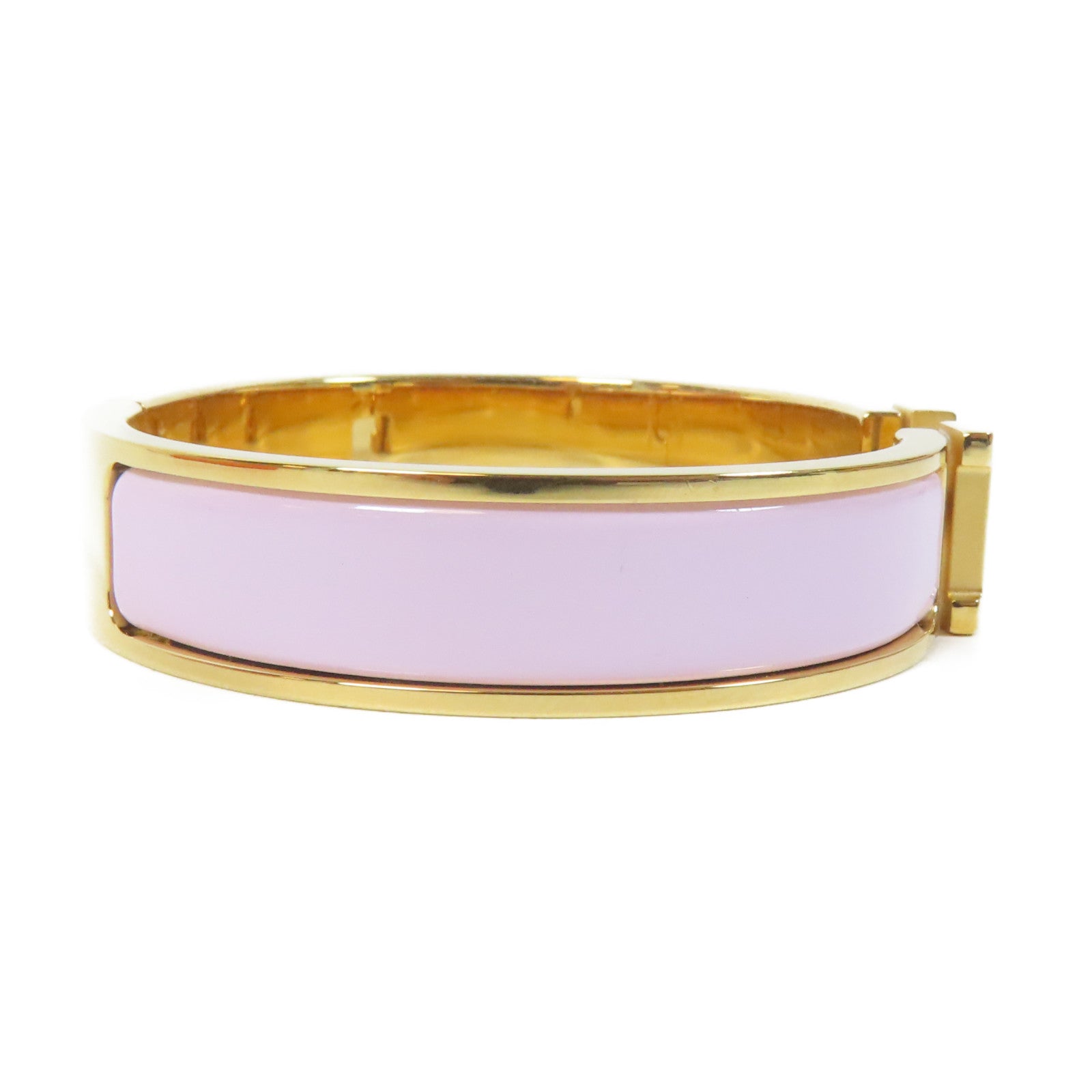 HERMES 金屬Clic H Bracelet手鐲粉紅色