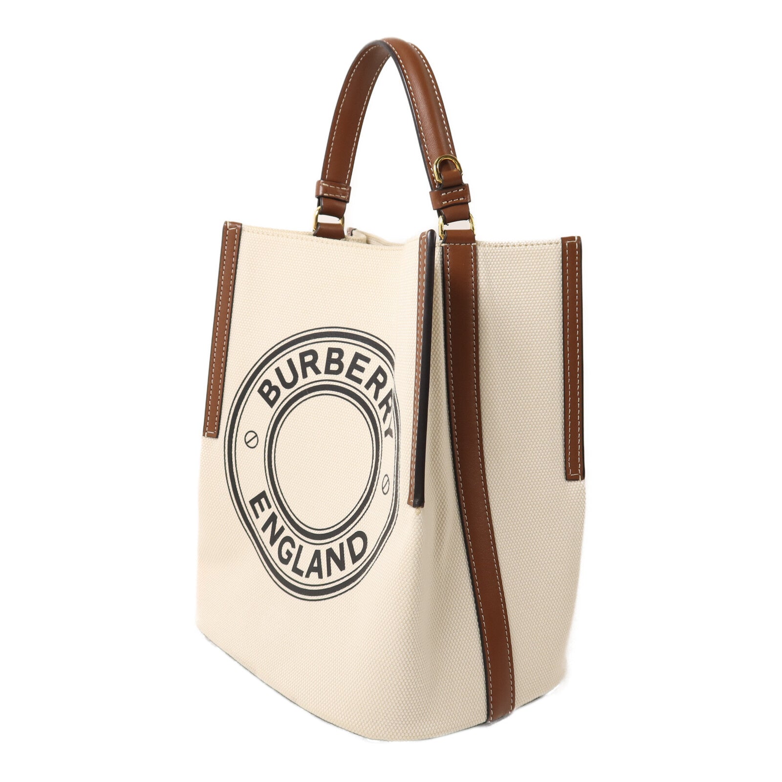 BURBERRY 帆布Small Peggy Bucket Bag手挽肩背兩用袋