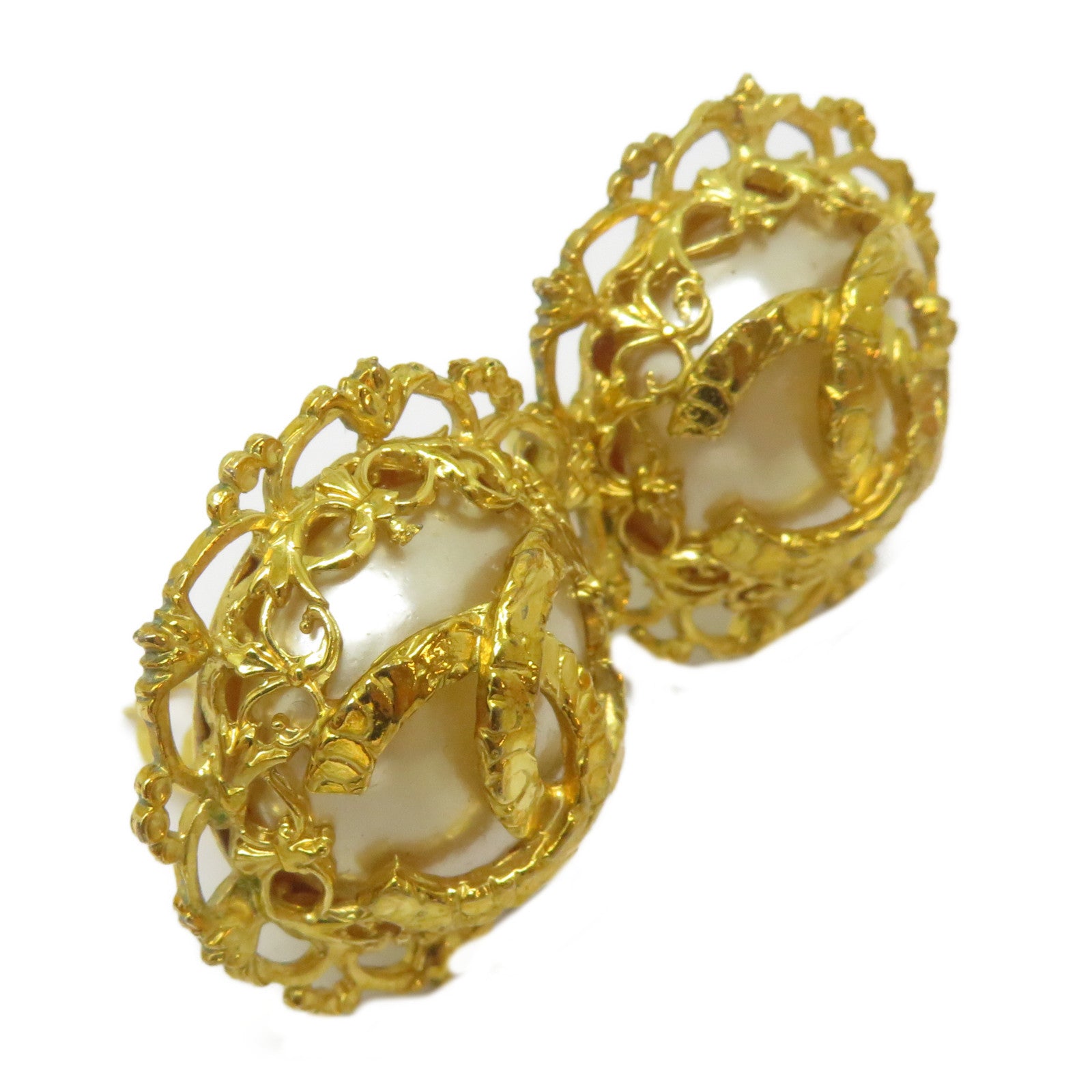 CHANEL 金屬Earrings耳環金色