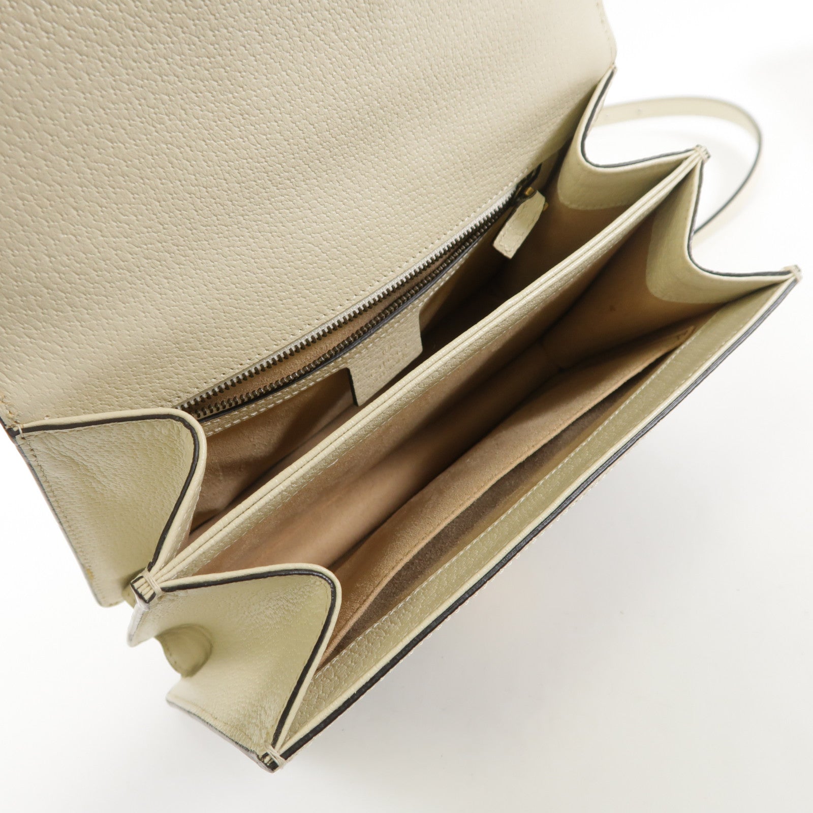 GUCCI GG GHW 2 Way Shoulder Hand Bag PVC coated canvas 651055 White/Brown