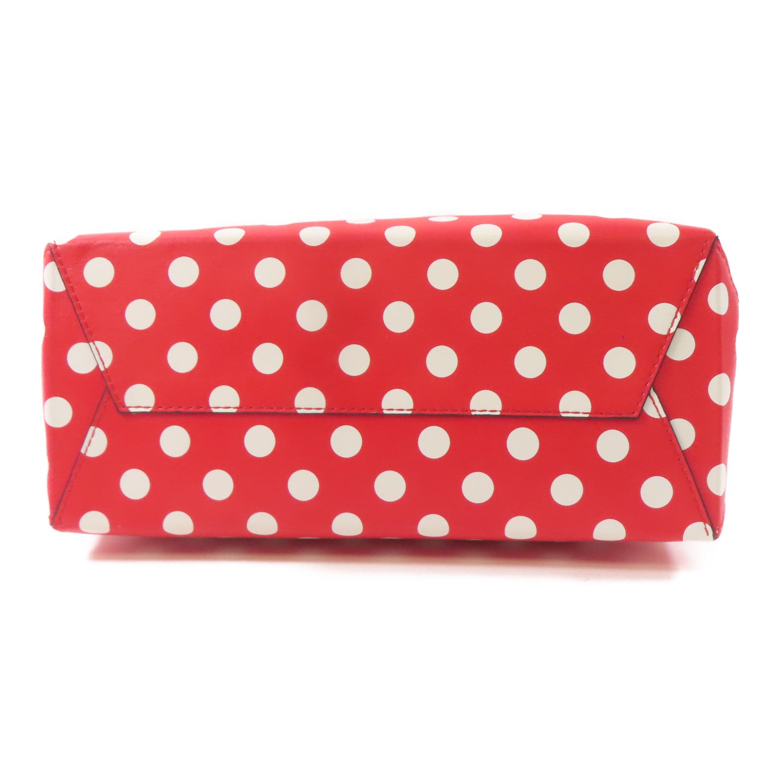 MOSCHINO 牛皮皮革Tote Bag手挽肩背兩用袋紅色/白色