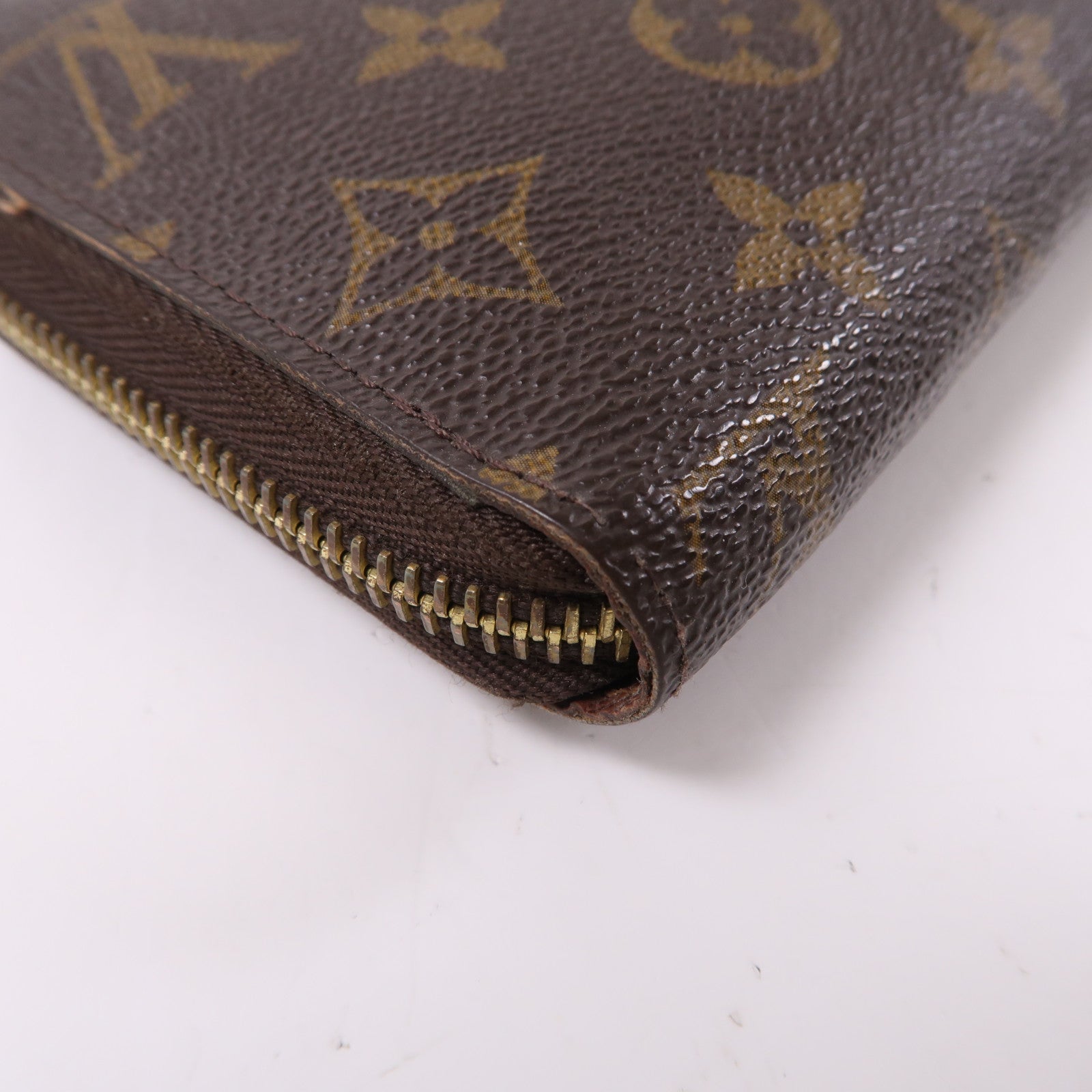 LOUIS VUITTON MonogramZipper Long Wallet金扣拉鍊長錢包啡色