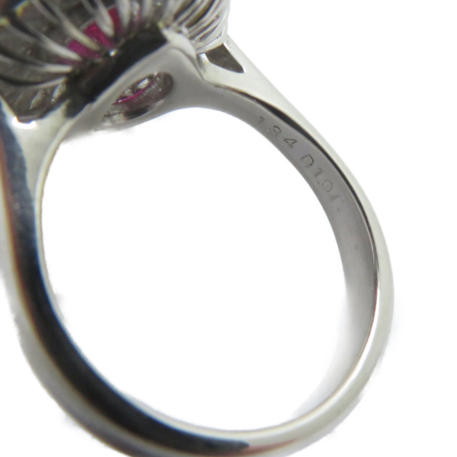 JEWELRY PT900鉑金Ruby Ring 1.34ct紅寶石/1.01ct鑚石戒指US#6.25