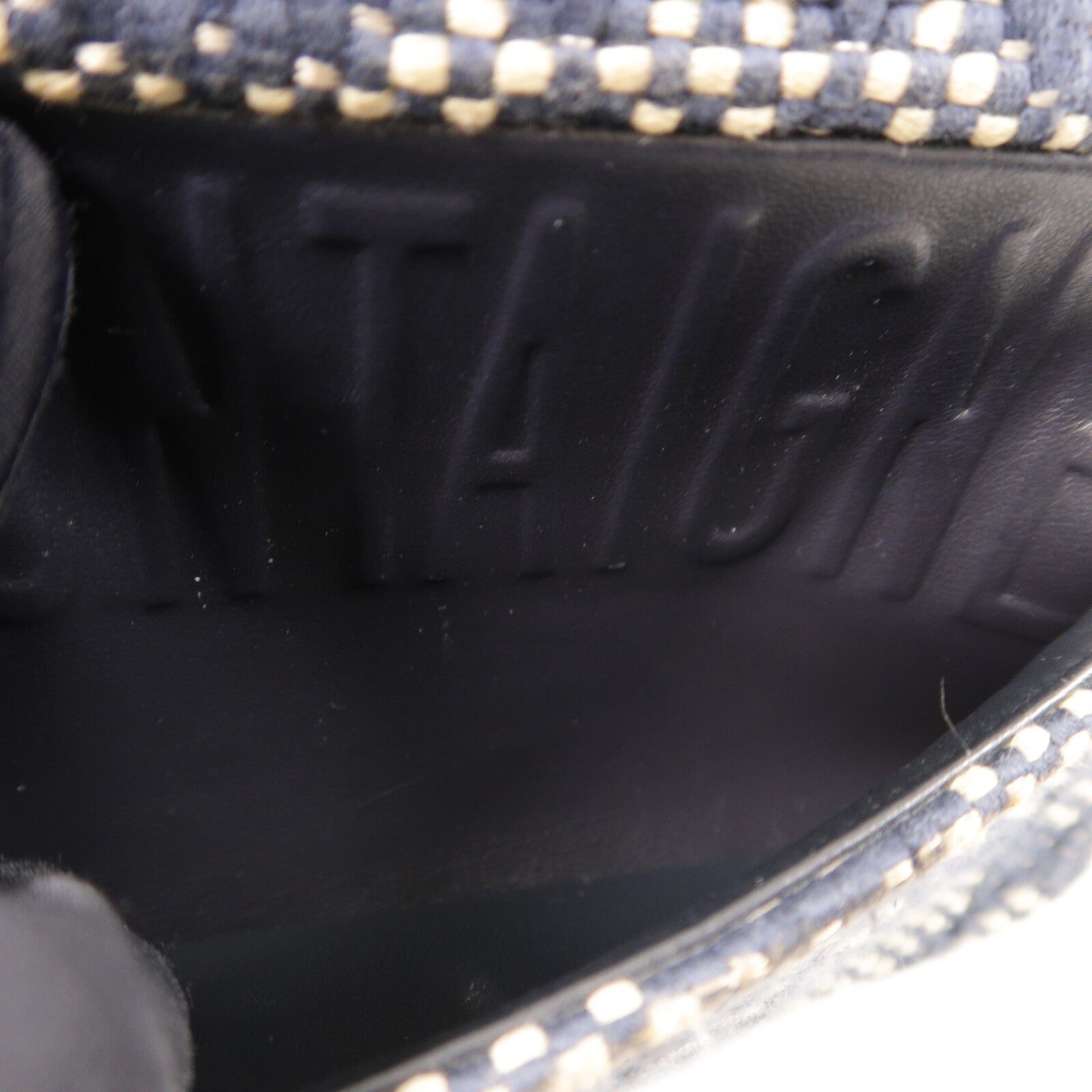Dior Tweed/牛皮皮革Caro Medium鏈帶肩背袋