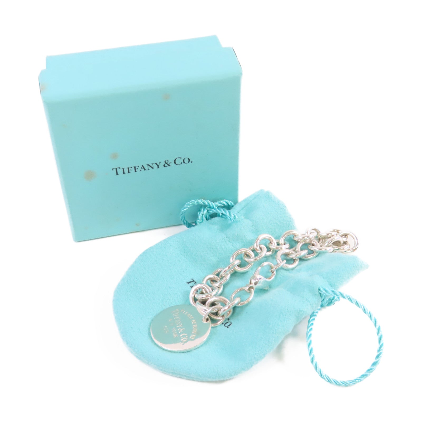 TIFFANY＆CO 925純銀Return to Tiffany Round Tag Bracelet手鏈