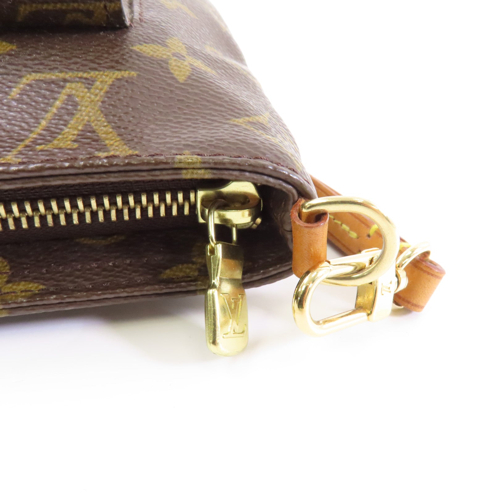 LOUIS VUITTON Monogram Particion金扣手拿包啡色