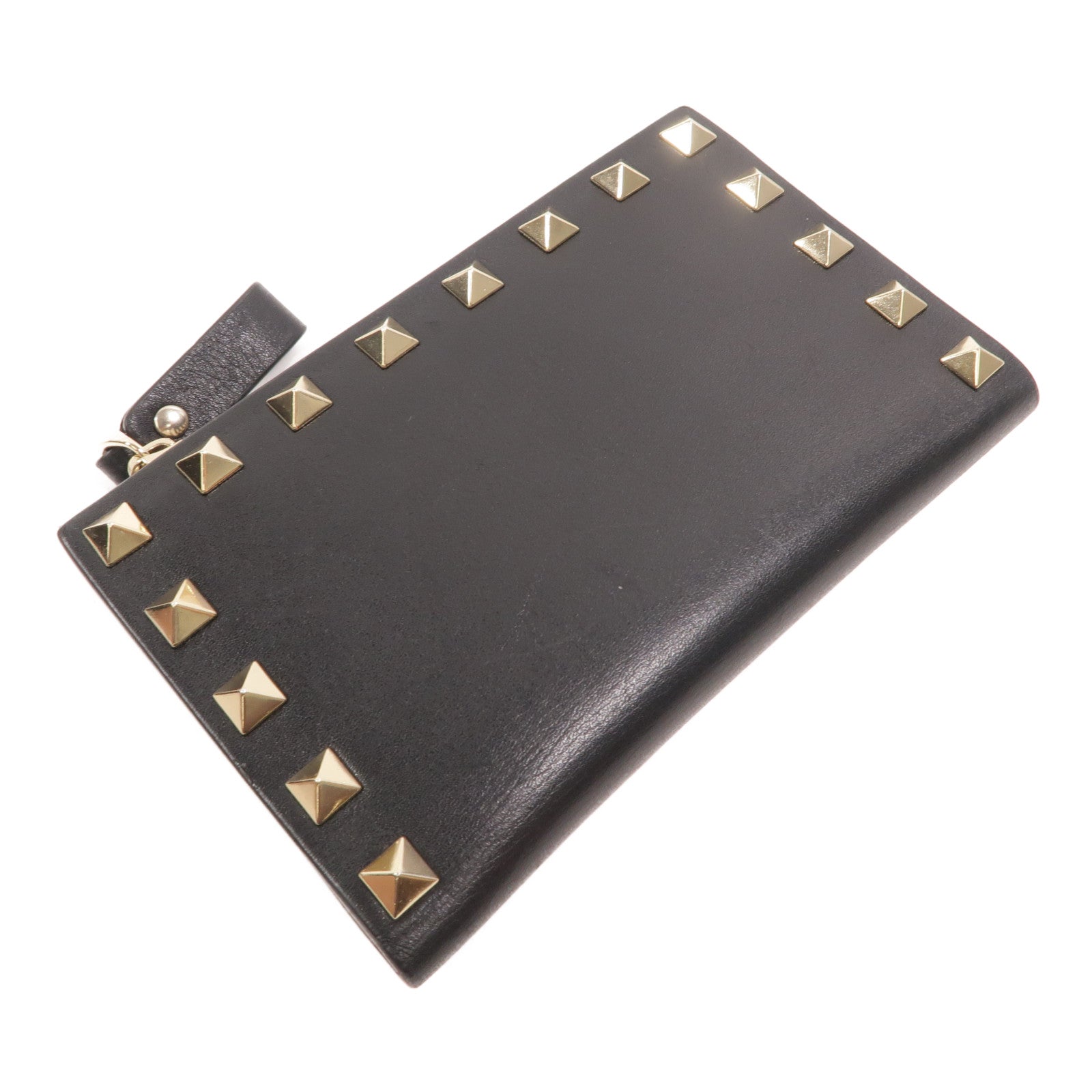 Valentino 牛皮皮革Rockstud Zipped Card Holder卡片套