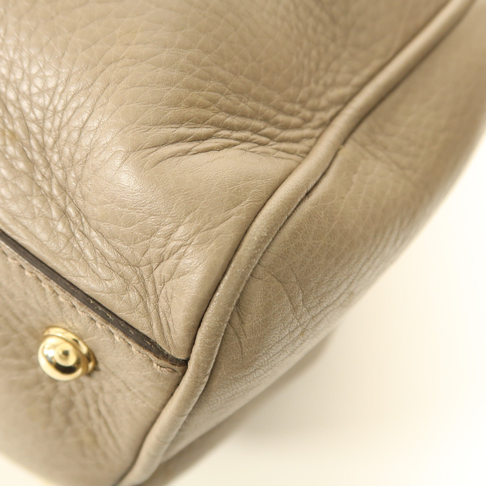 GUCCI 帆布Diana Bamboo Handle金扣手挽袋