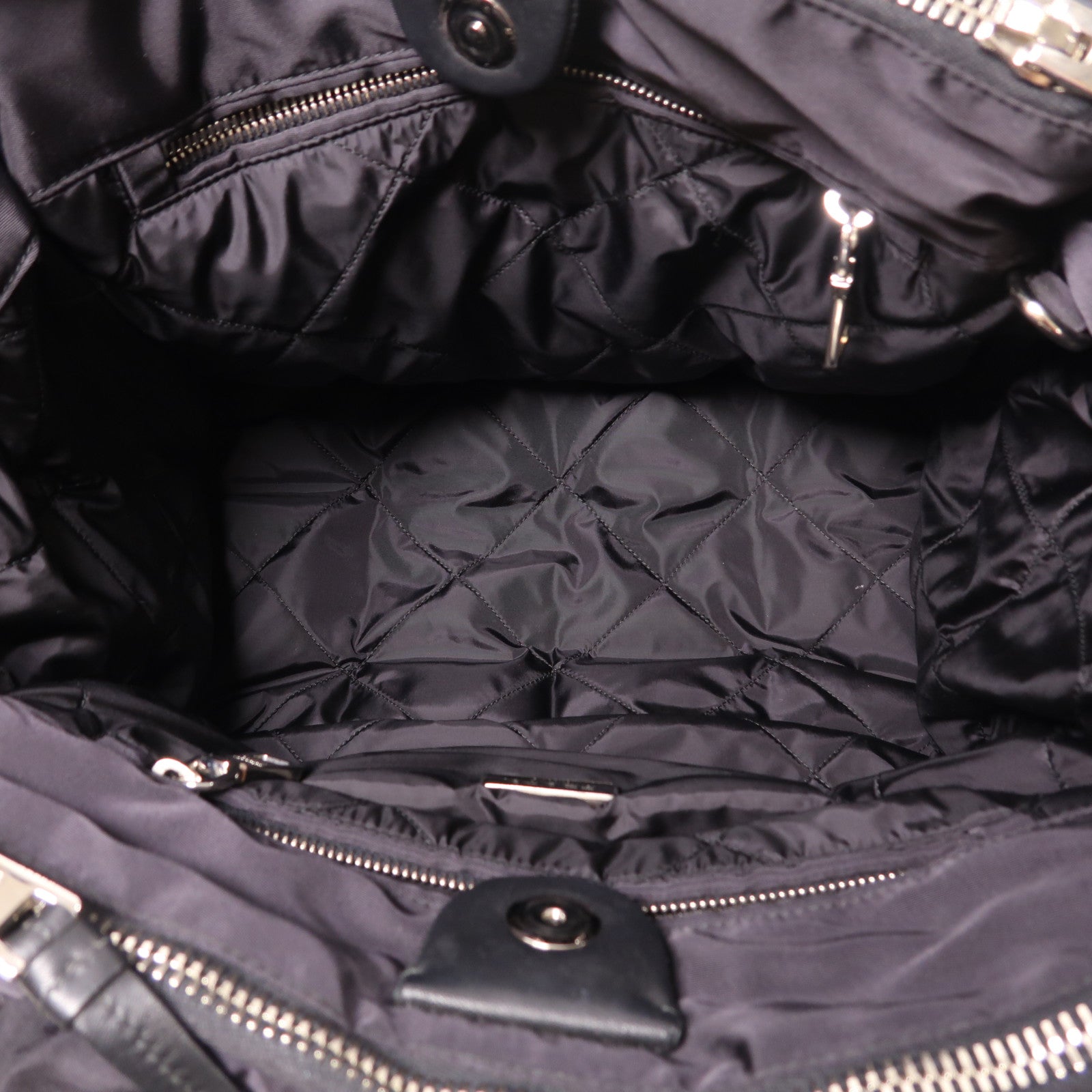 PRADA 尼龍2 Way Shoulder銀扣手挽肩背兩用袋