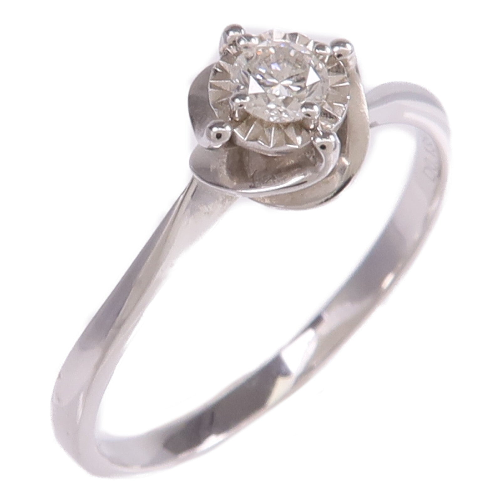 JEWELRY 【激減優惠】18K白金Diamond Ring鑽石戒指US#7