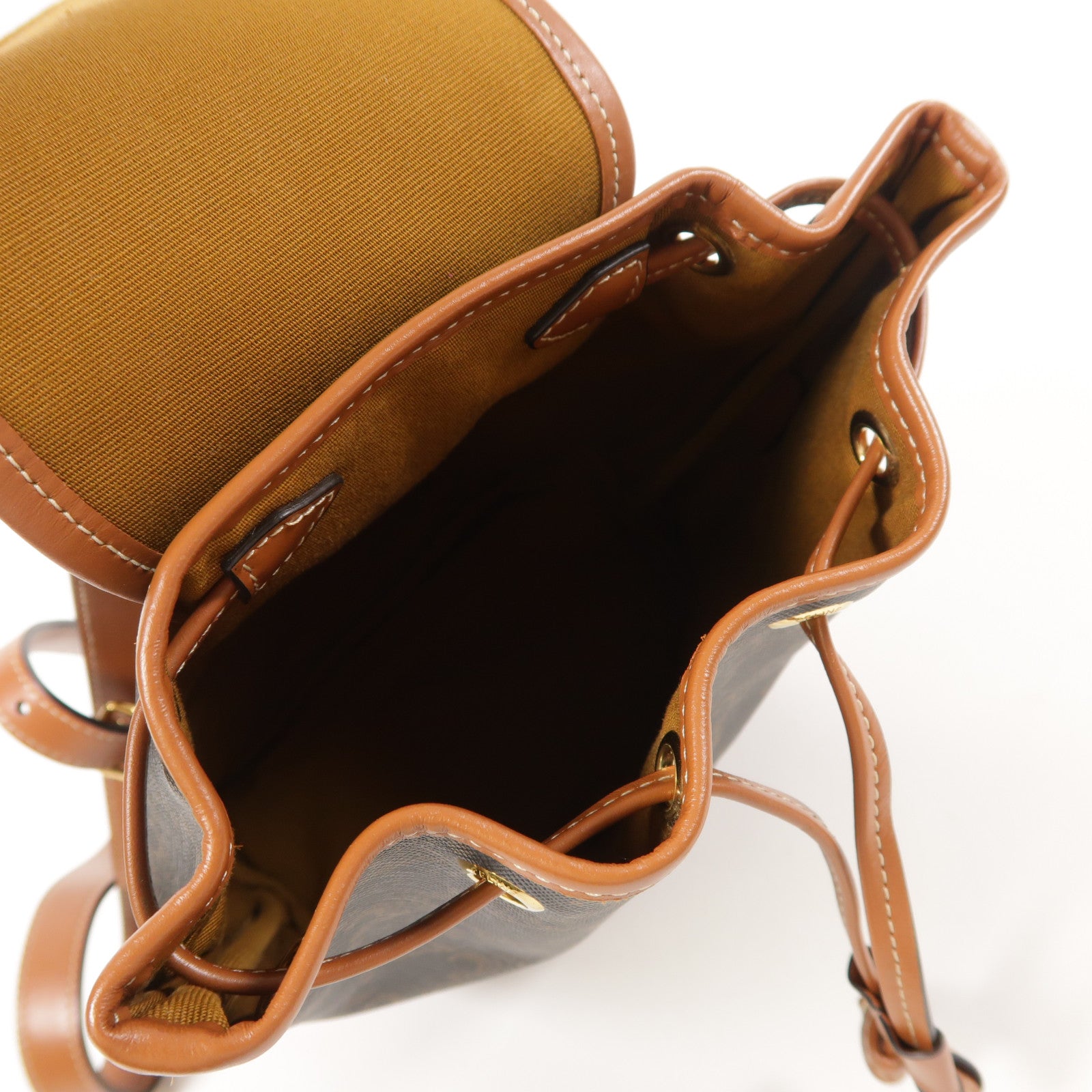 CELINE 塗層帆布Triomphe Backpack金扣背包
