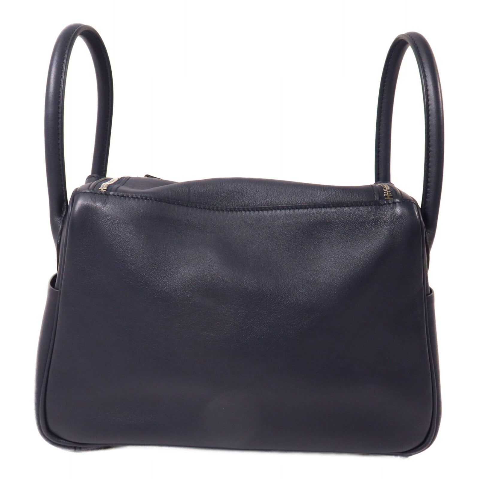 HERMES Swift皮革/Epsom皮革Lindy 26手挽肩背兩用袋Bleu Indigo/Orange Poppy